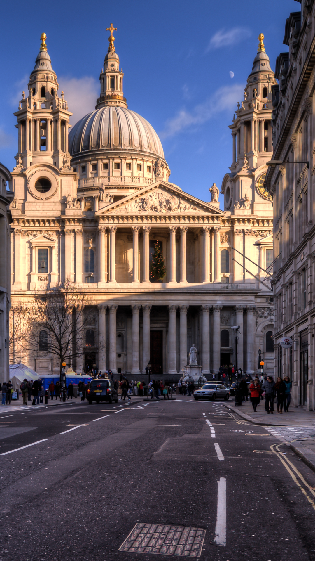 Download mobile wallpaper Cities, Architecture, London, City, Building, Road, Street, Church, Cathedral, Man Made for free.