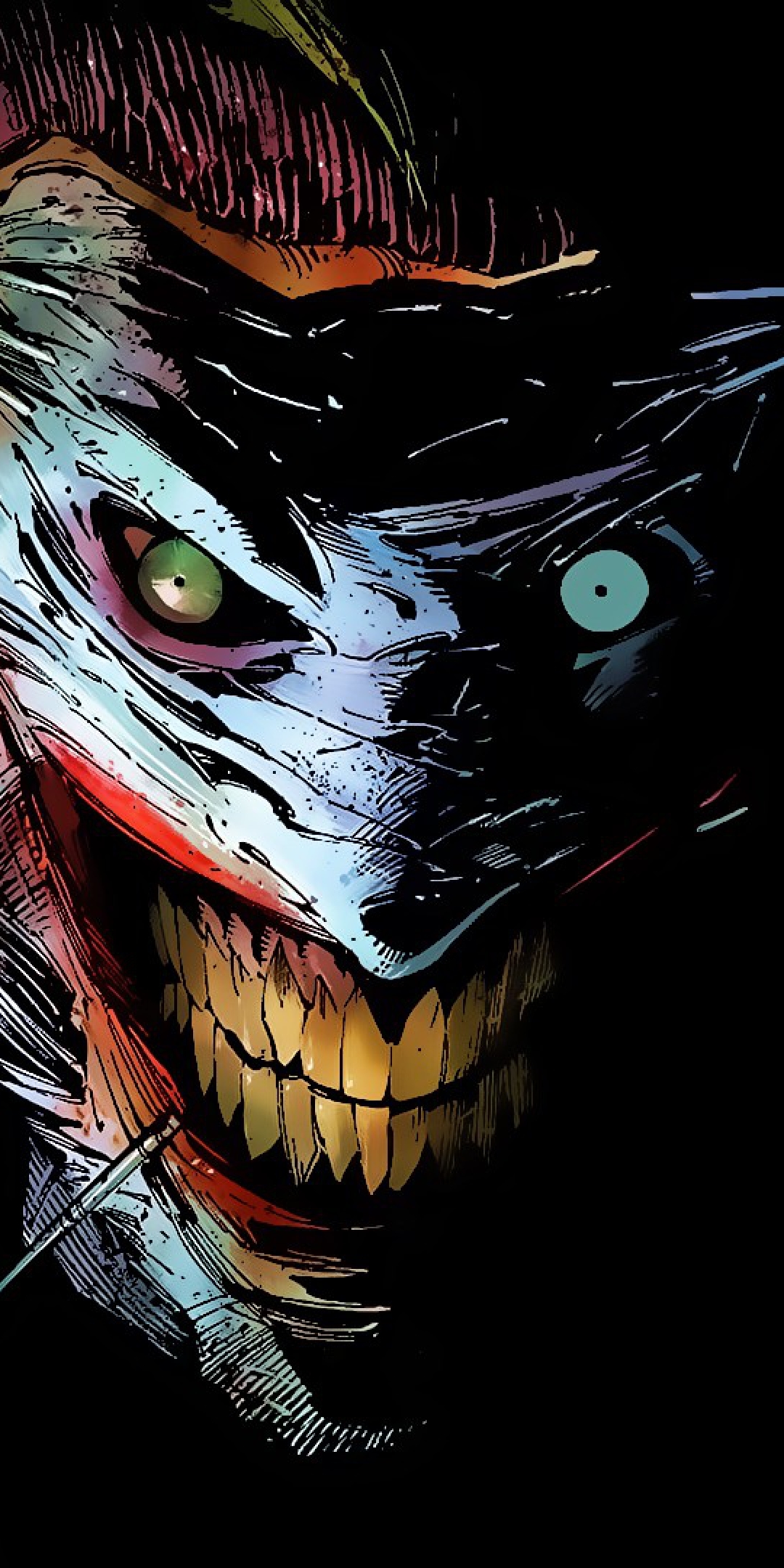 Handy-Wallpaper Joker, Dunkel, Gruselig, Comics, Dc Comics, Unheimlich kostenlos herunterladen.