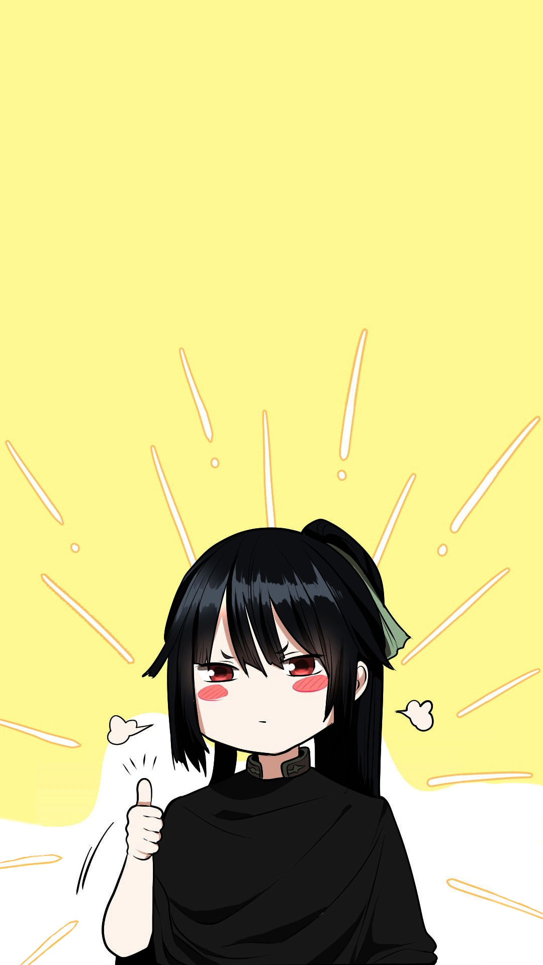 Download mobile wallpaper Anime, Girl, Black Hair for free.