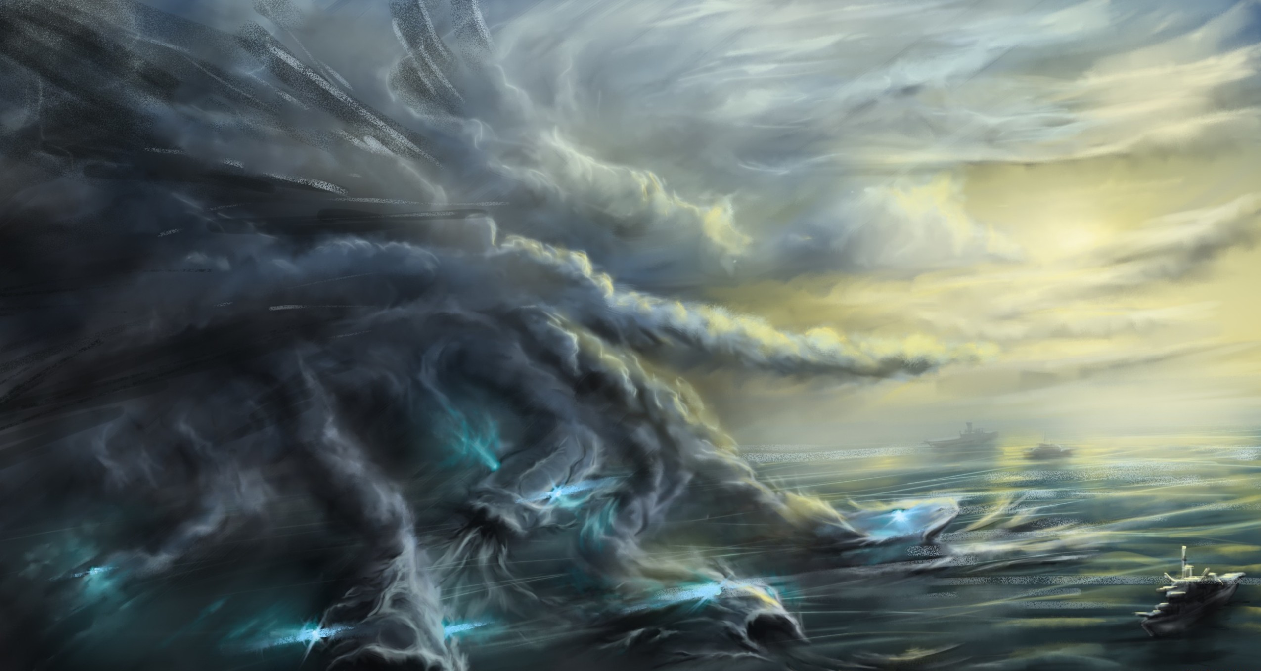 Download mobile wallpaper Fantasy, Ocean, Ship for free.