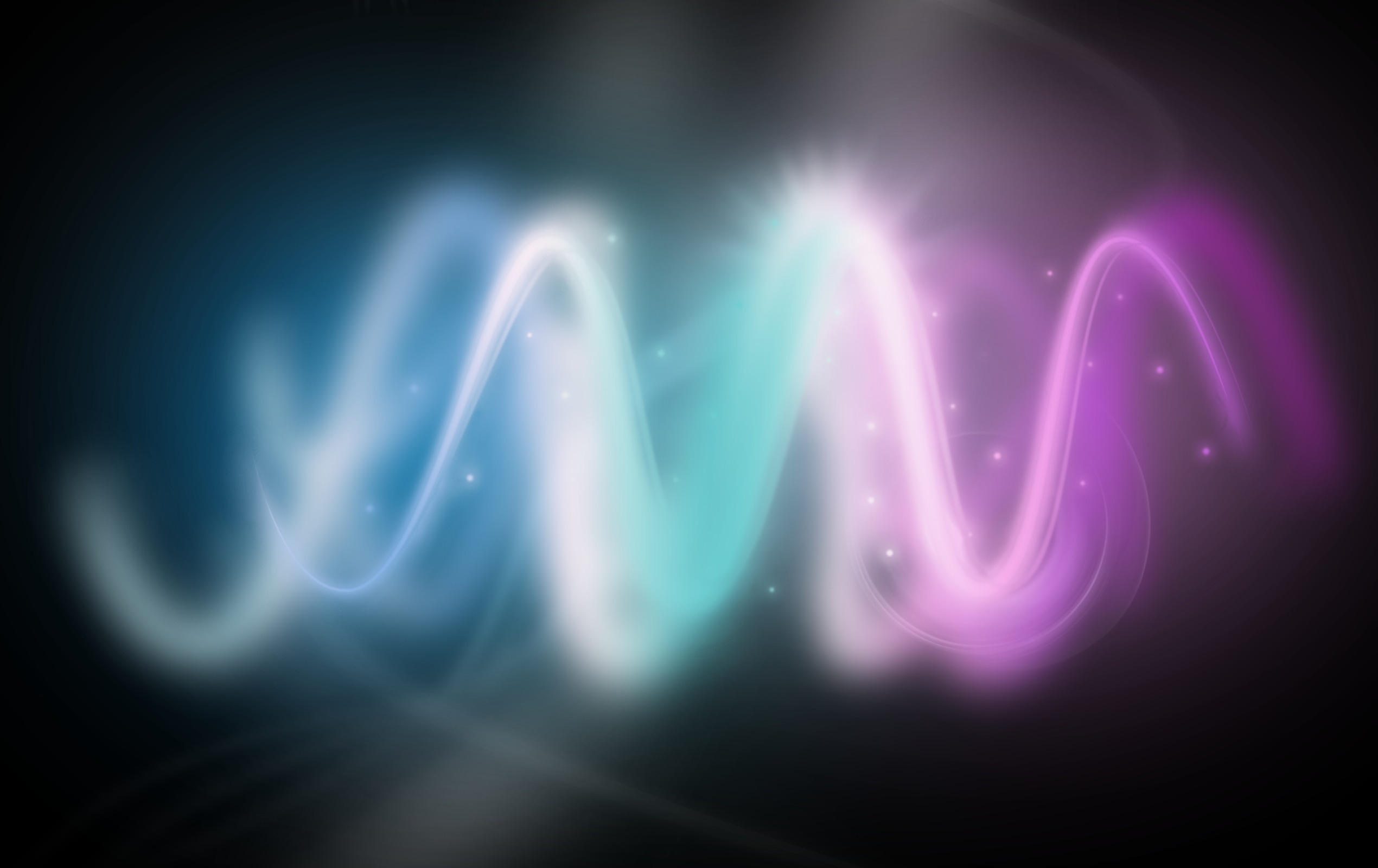 Download mobile wallpaper Motley, Wavy, Multicolored, Faded, Abstract for free.