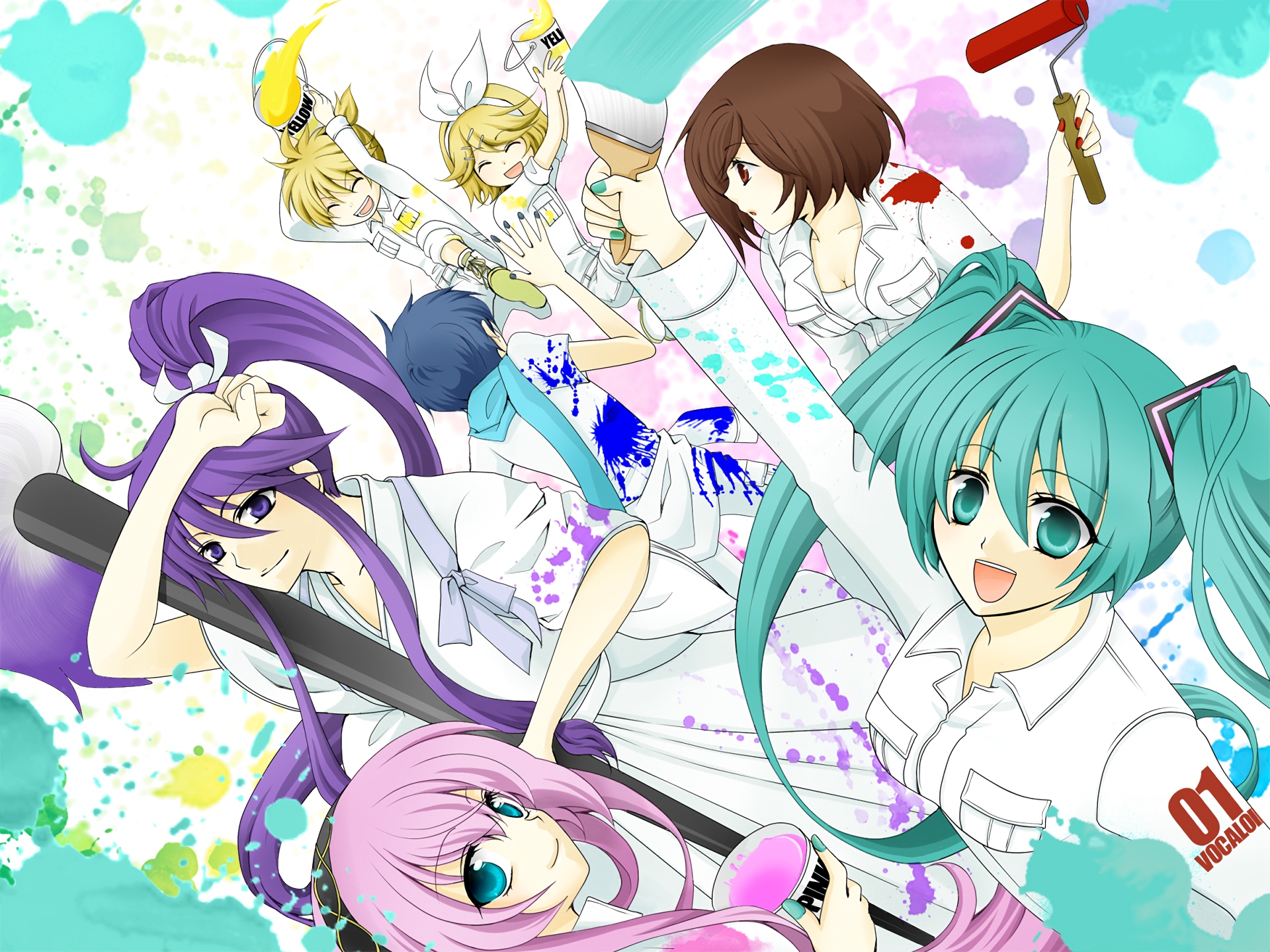 Free download wallpaper Anime, Vocaloid, Hatsune Miku, Luka Megurine, Rin Kagamine, Kaito (Vocaloid), Len Kagamine, Meiko (Vocaloid), Kamui Gakupo on your PC desktop