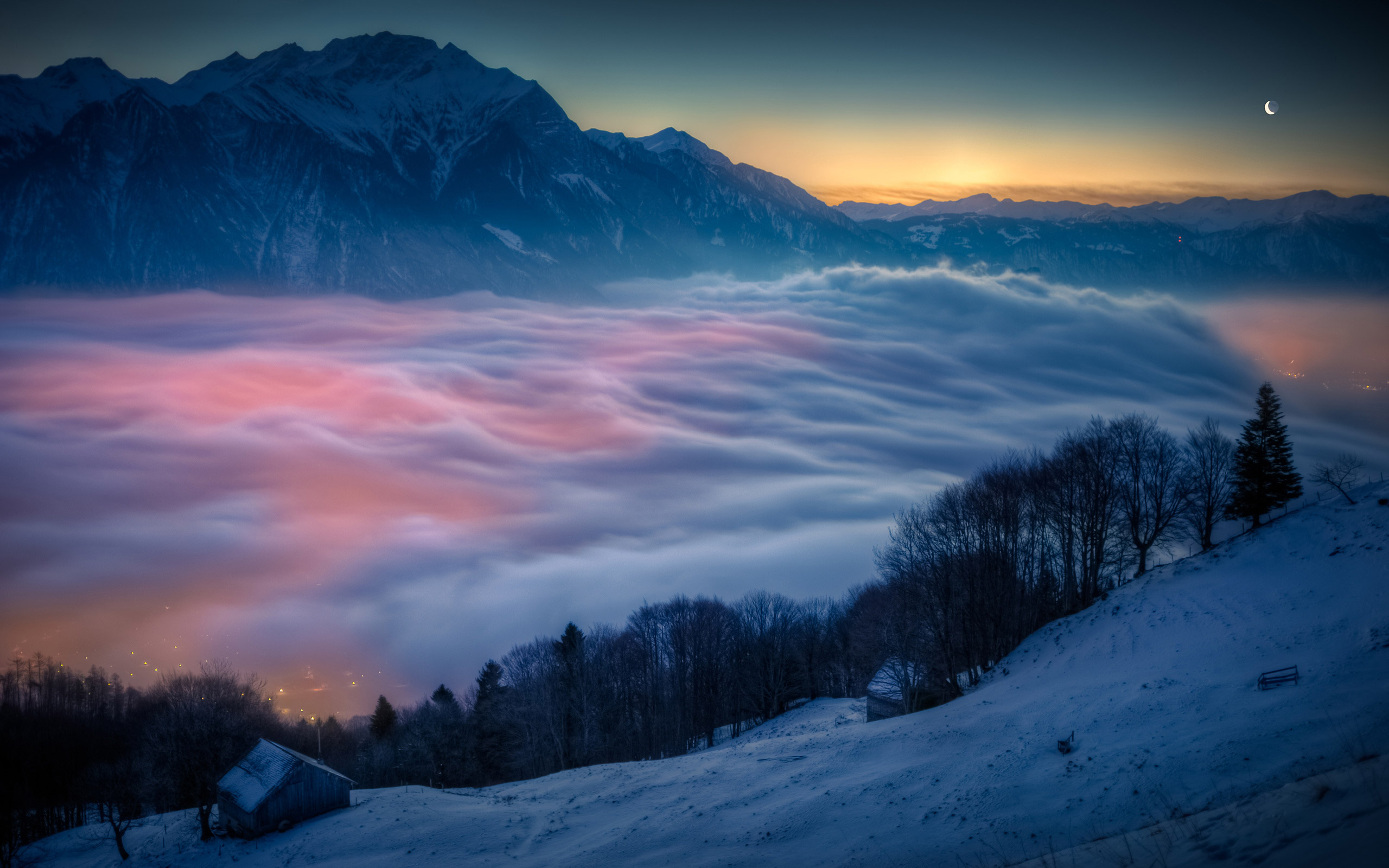Free download wallpaper Winter, Cloud, Photography on your PC desktop