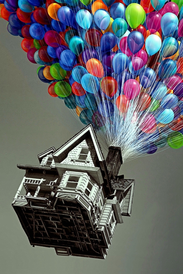 Download mobile wallpaper Up, Balloon, Movie for free.