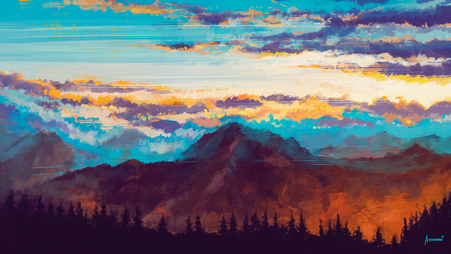 Laden Sie das Natur, Berg, Wolke, Himmel, Künstlerisch-Bild kostenlos auf Ihren PC-Desktop herunter
