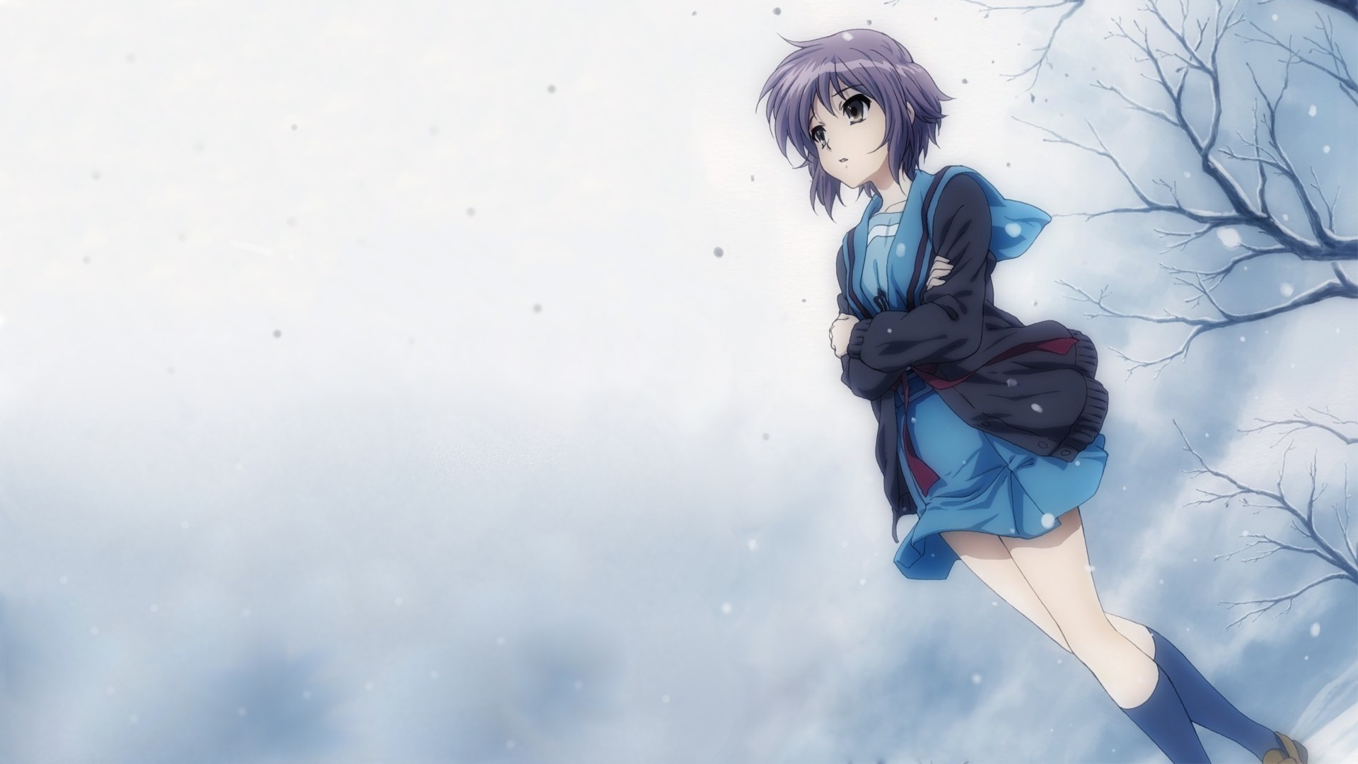 anime, the melancholy of haruhi suzumiya, yuki nagato 1080p