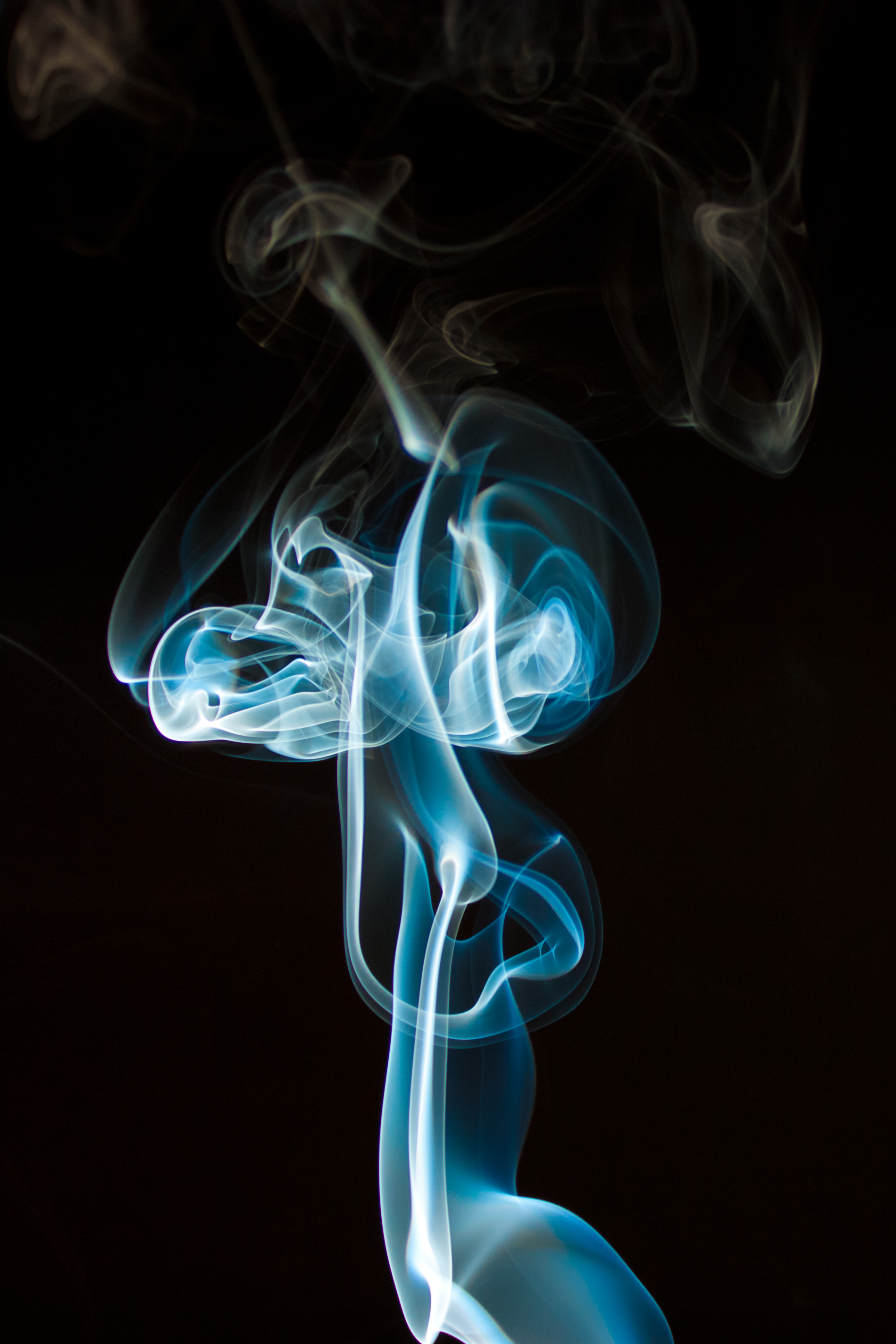 Download mobile wallpaper Wavy, Smoke, Abstract, Background for free.
