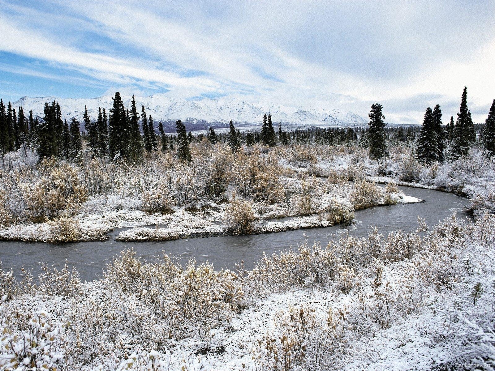 Free download wallpaper Winter, Rivers, Landscape on your PC desktop