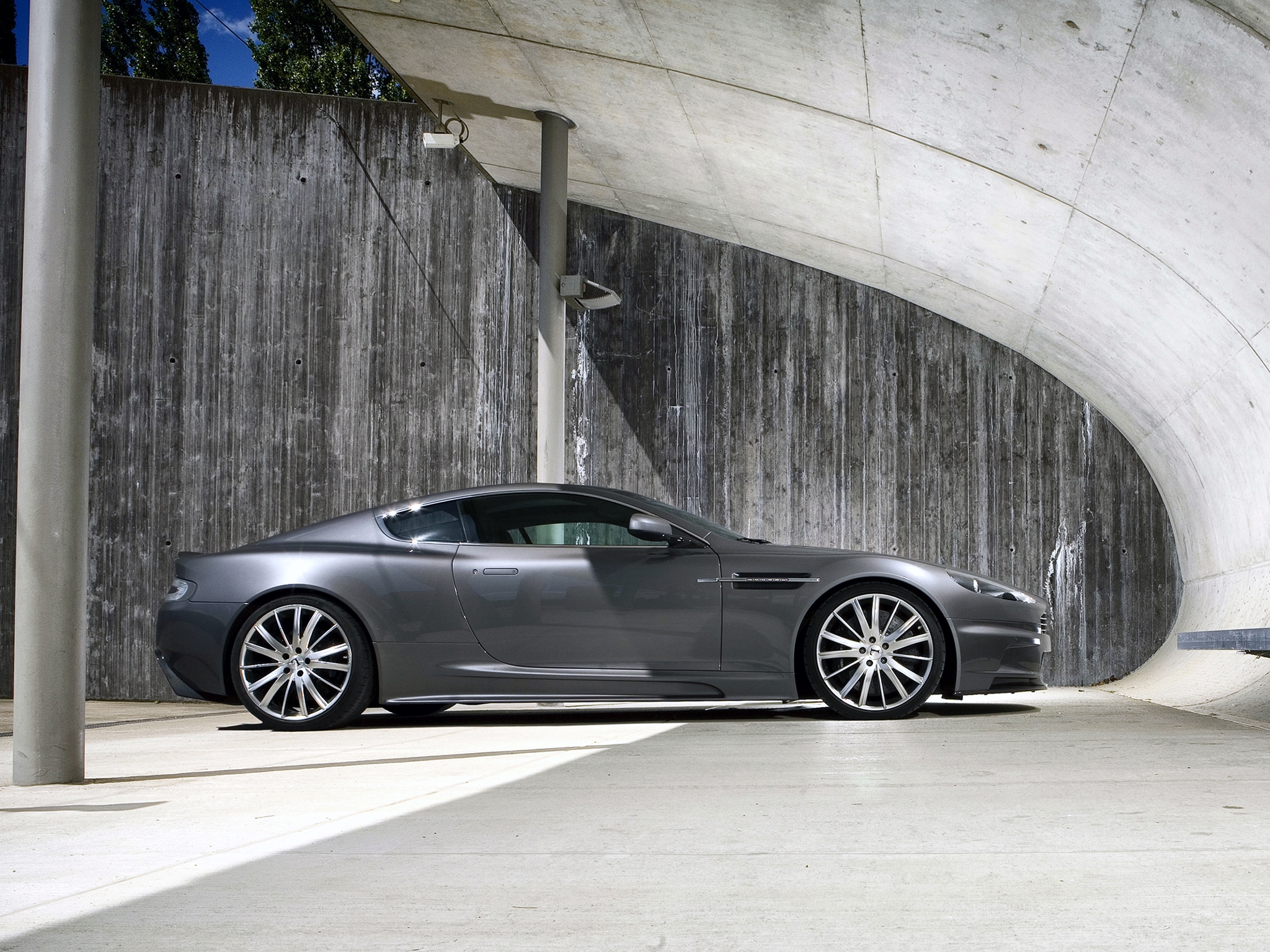PC Wallpapers aston martin, side view, cars, auto, grey, dbs, 2009