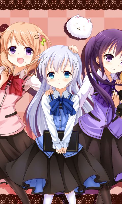 Handy-Wallpaper Animes, Gochuumon Wa Usagi Desu Ka? kostenlos herunterladen.