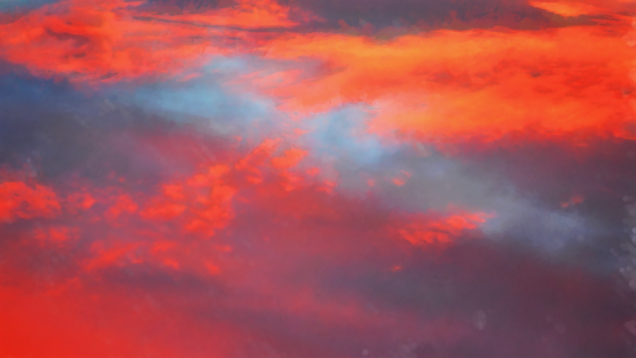 Download mobile wallpaper Sunset, Sky, Artistic, Cloud, Watercolor for free.