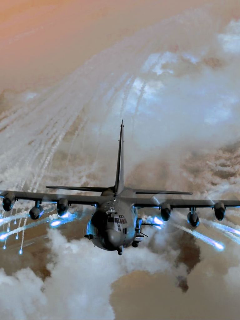 Descarga gratuita de fondo de pantalla para móvil de Militar, Lockheed Ac 130, Aeronave Militar.