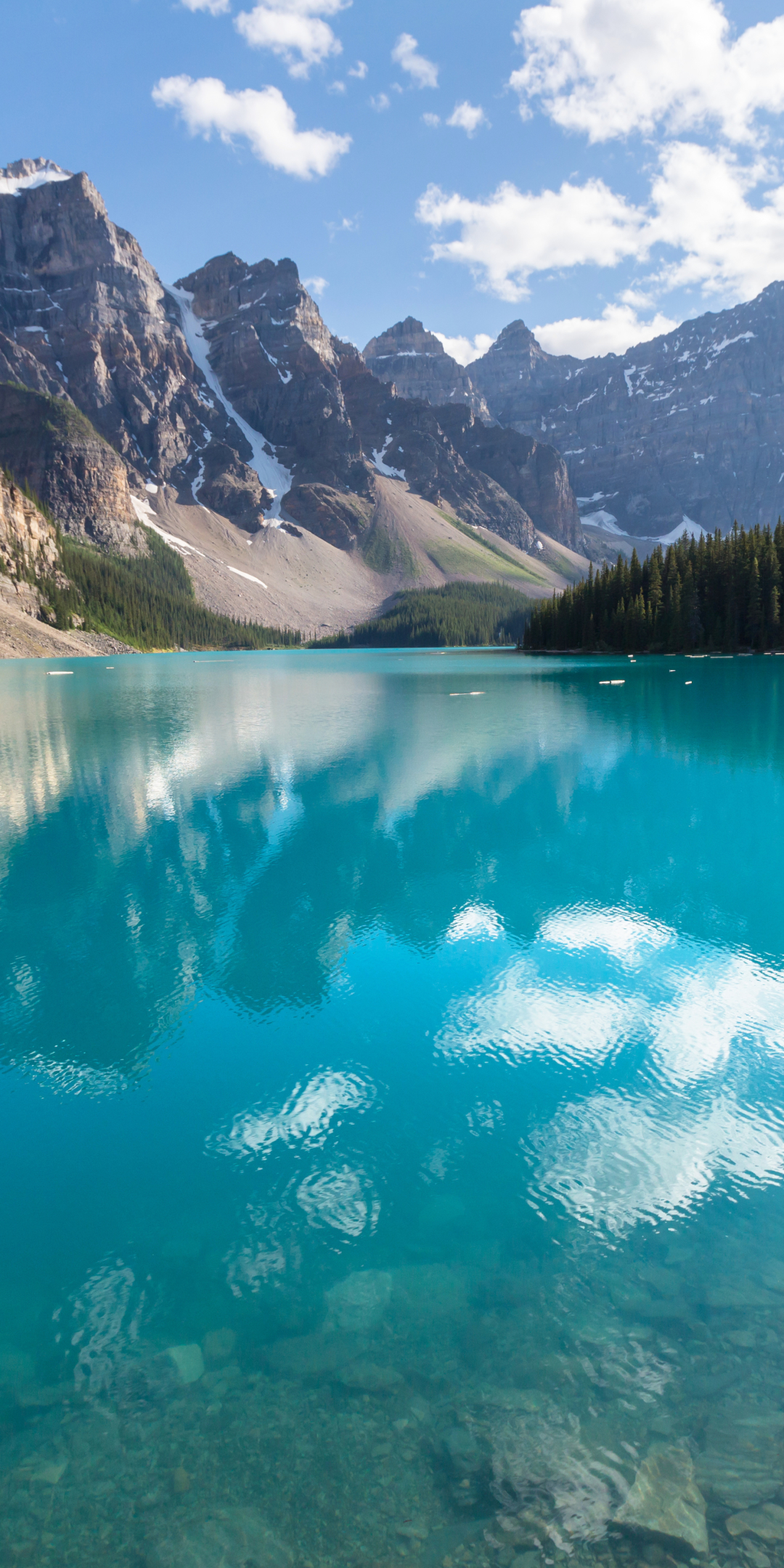 無料モバイル壁紙自然, 湖, 山, 反射, カナダ, 地球, モレーン湖をダウンロードします。