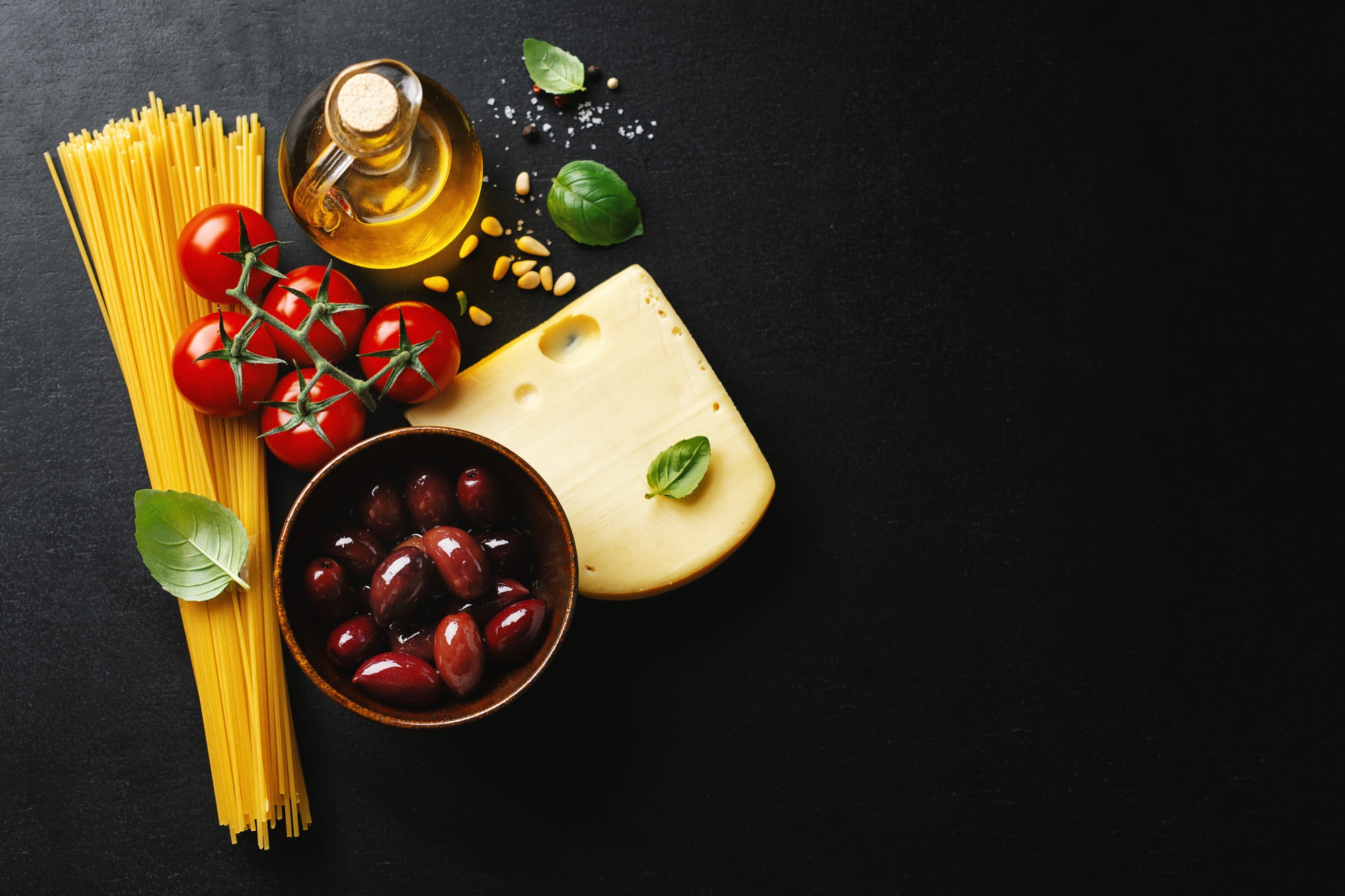 Descarga gratuita de fondo de pantalla para móvil de Queso, Tomate, Pasta, Alimento, Bodegón.