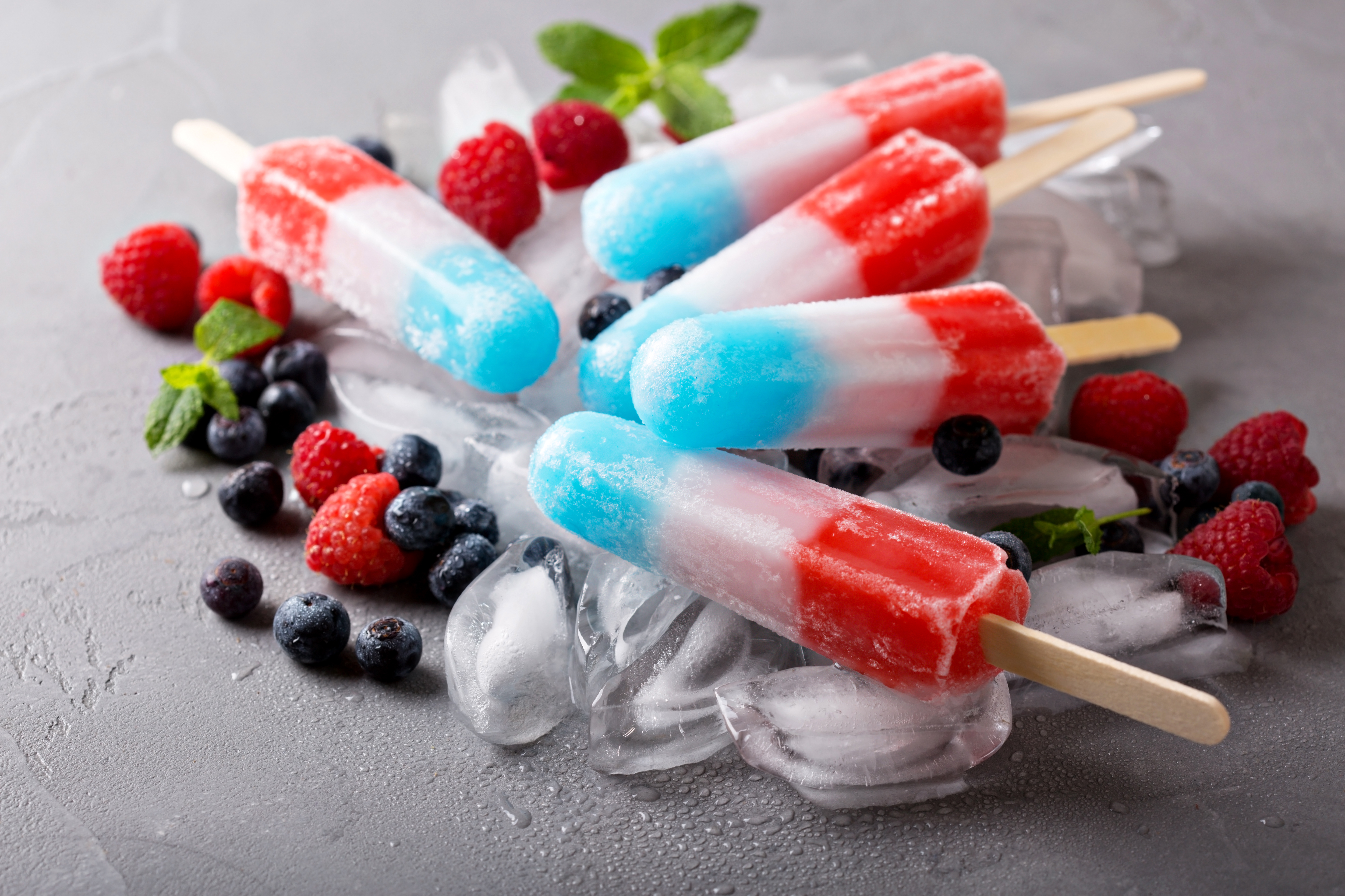 Download mobile wallpaper Food, Ice, Summer, Blueberry, Raspberry, Ice Cream, Berry for free.