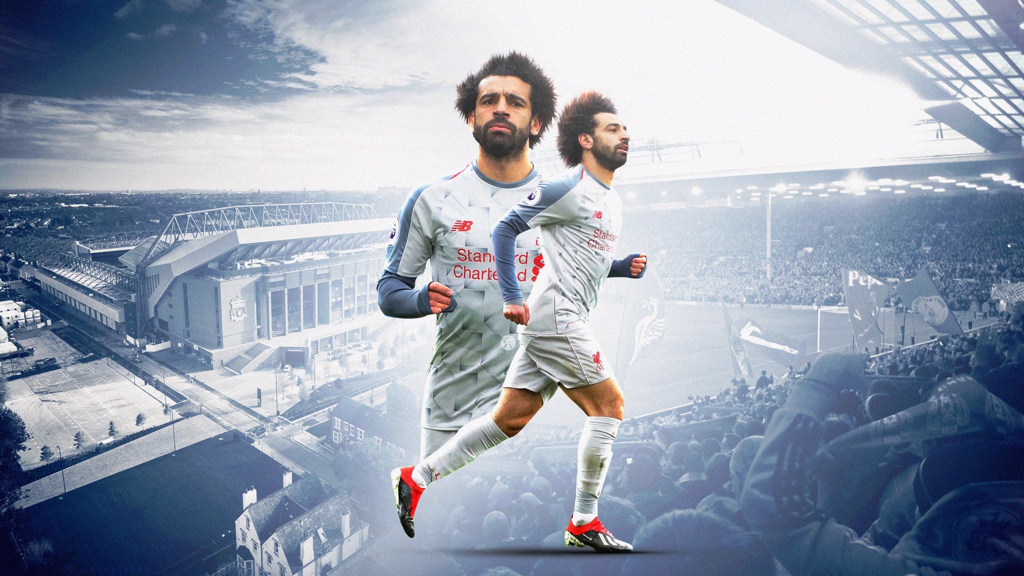 Téléchargez des papiers peints mobile Des Sports, Football, Liverpool Fc, Égyptien, Mohamed Salah gratuitement.