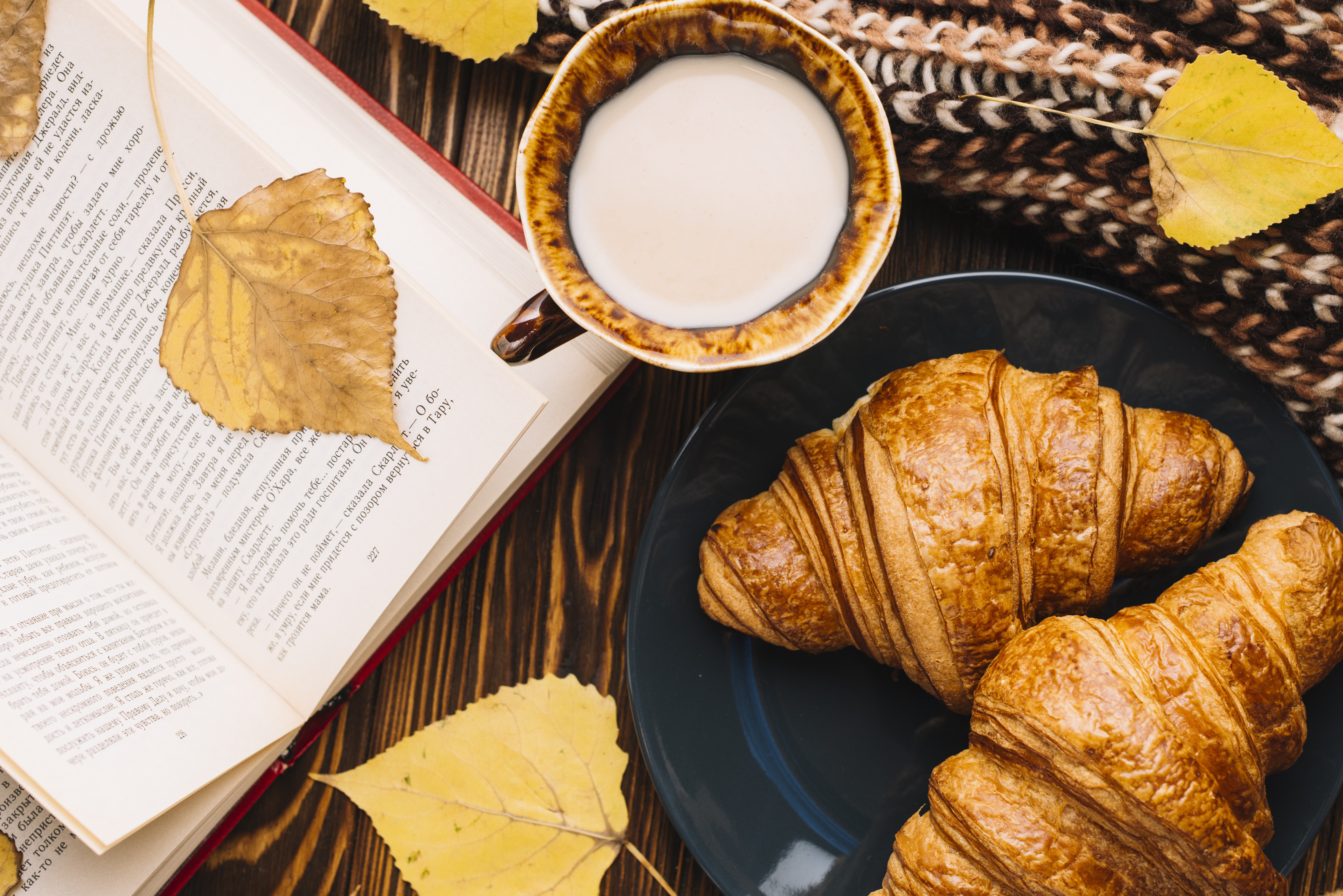 Download mobile wallpaper Food, Coffee, Still Life, Cup, Drink, Croissant, Viennoiserie for free.