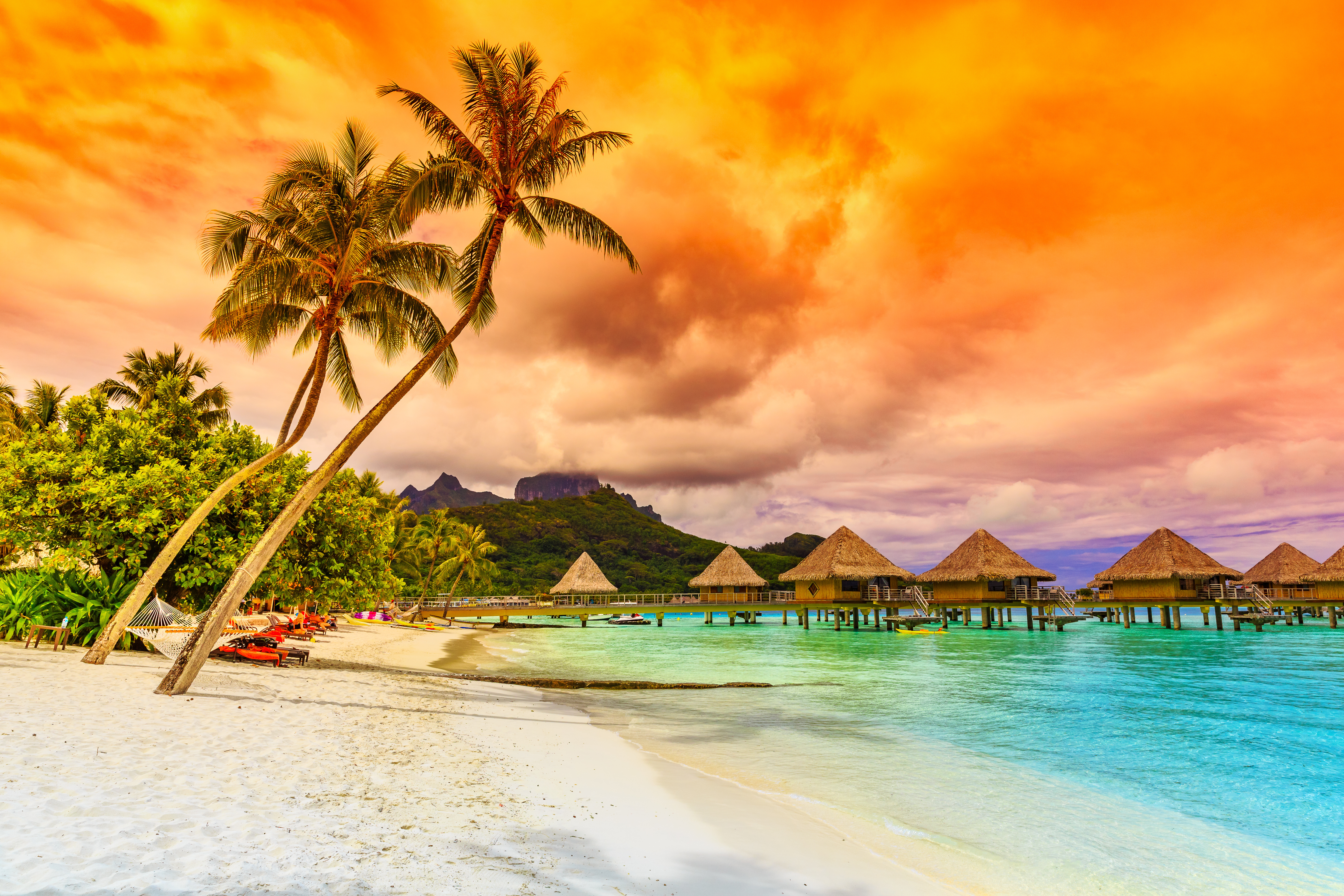 Laden Sie das Strand, Sand, Palme, Tropisch, Wolke, Hütte, Fotografie, Feiertag-Bild kostenlos auf Ihren PC-Desktop herunter