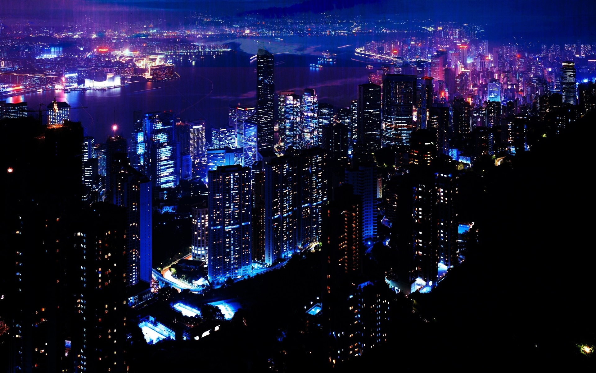 300367 Hintergrundbild herunterladen menschengemacht, hongkong, großstadt, victoria hafen, städte - Bildschirmschoner und Bilder kostenlos
