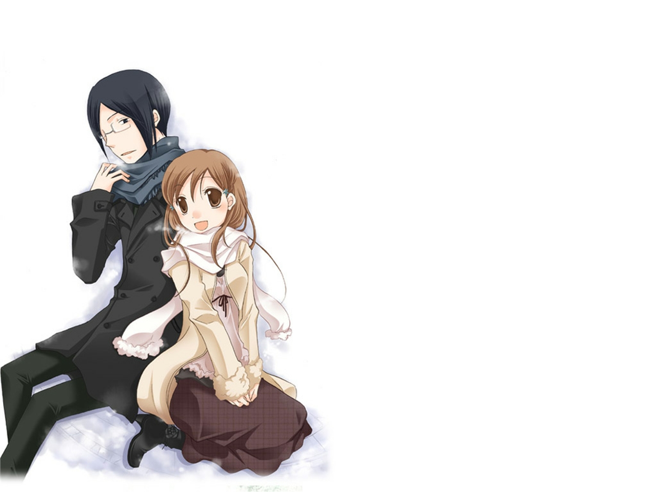 Free download wallpaper Anime, Bleach, Orihime Inoue, Uryu Ishida on your PC desktop