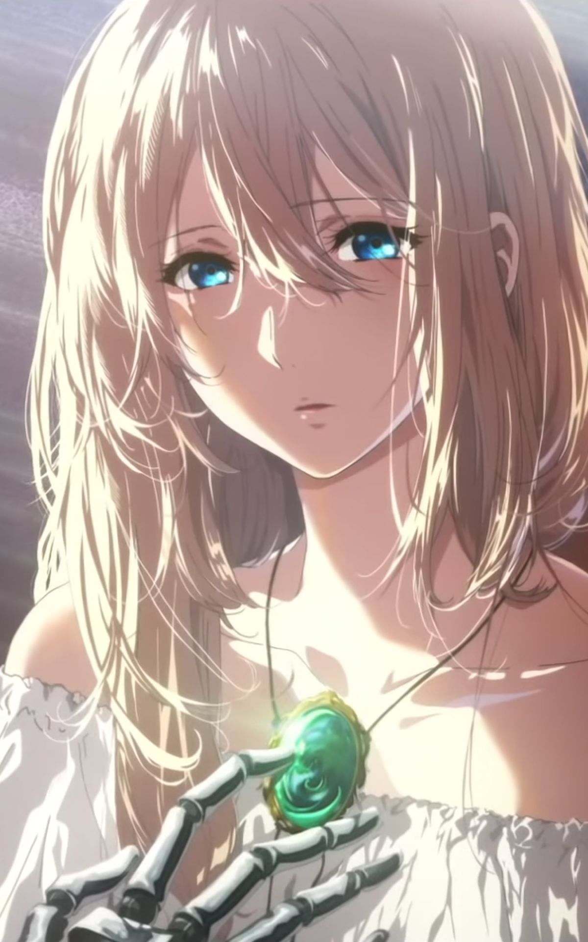 Handy-Wallpaper Blond, Blaue Augen, Blondinen, Animes, Violet Evergarden (Charakter), Violet Evergarden kostenlos herunterladen.