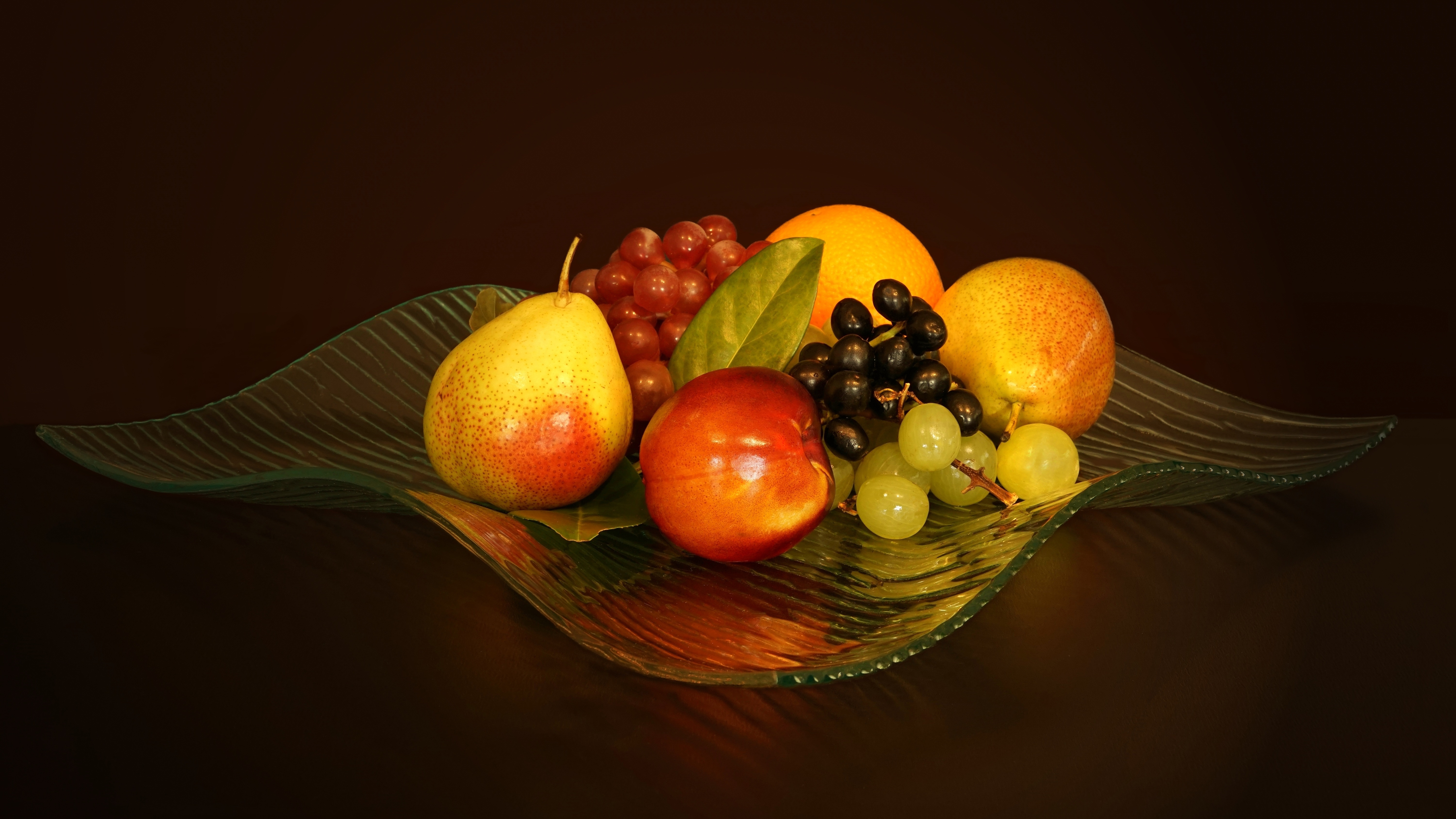 Download mobile wallpaper Fruits, Food, Grapes, Still Life, Fruit, Pear for free.