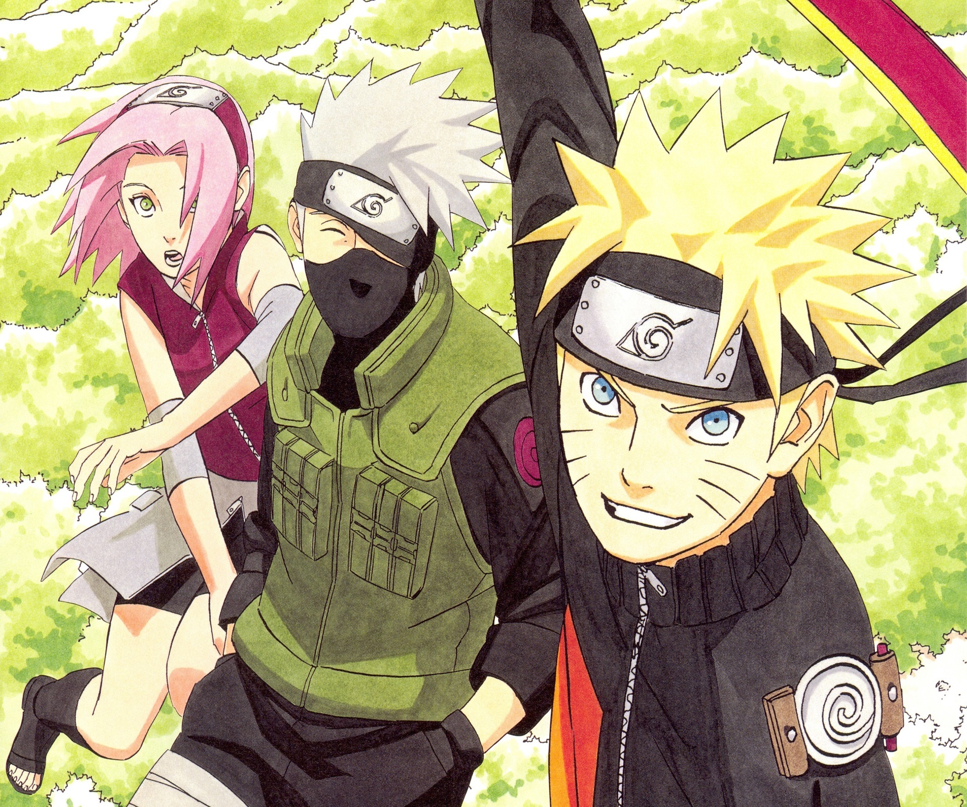 Laden Sie das Naruto, Animes, Sakura Haruno, Naruto Uzumaki, Kakashi Hatake-Bild kostenlos auf Ihren PC-Desktop herunter