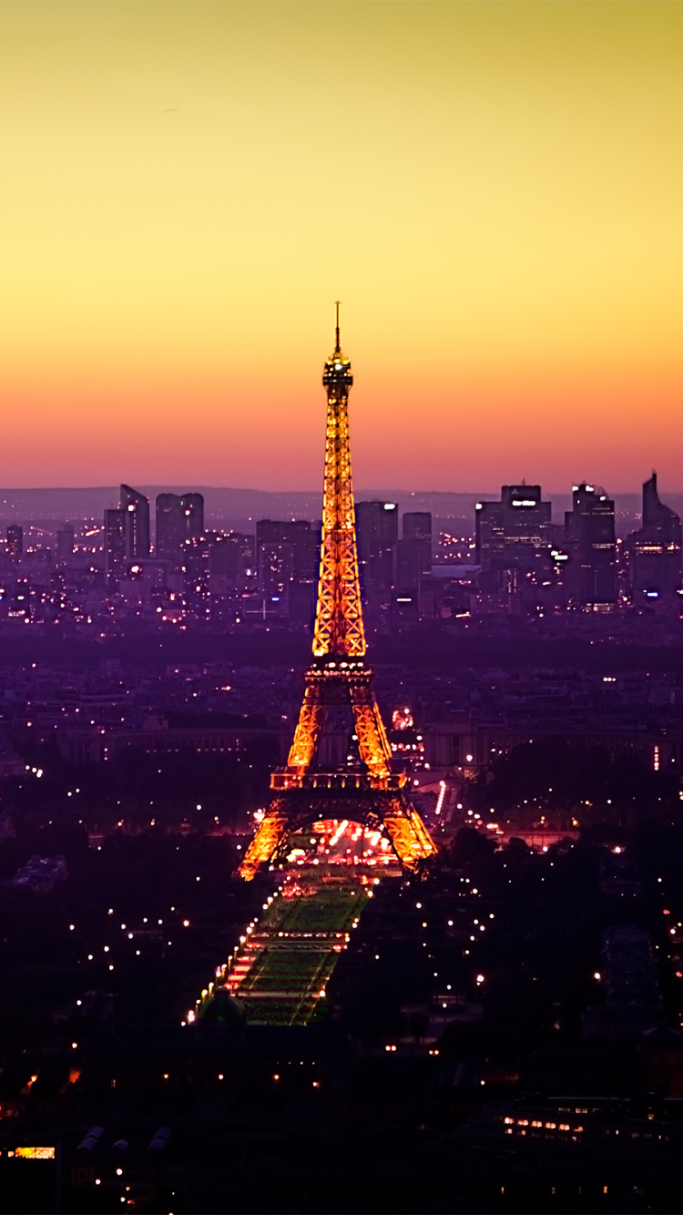 Téléchargez des papiers peints mobile Paris, Tour Eiffel, Ville, Lumière, France, Les Monuments, Construction Humaine gratuitement.