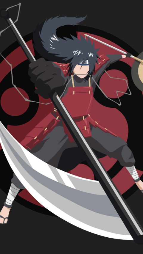 Descarga gratuita de fondo de pantalla para móvil de Naruto, Animado, Minimalista, Madara Uchiha.