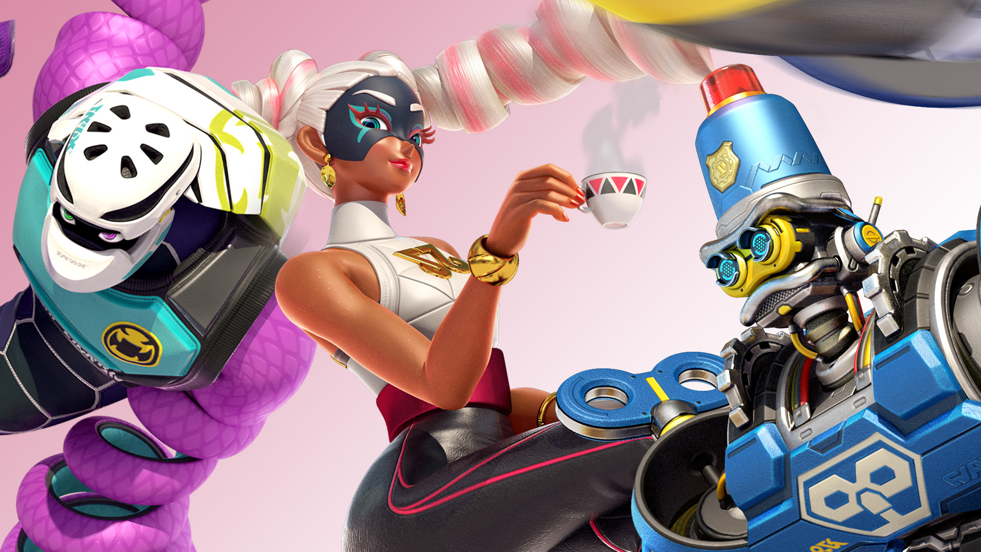 video game, arms, byte (arms), kid cobra (arms), twintelle (arms)