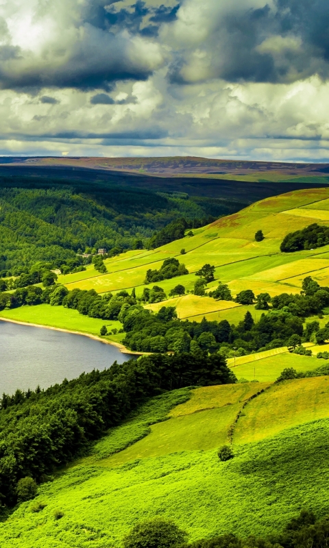 Скачать картинку Пейзаж, Река, Трава, Земля, Луг, Луга, Ландшафт, Англия, Земля/природа в телефон бесплатно.