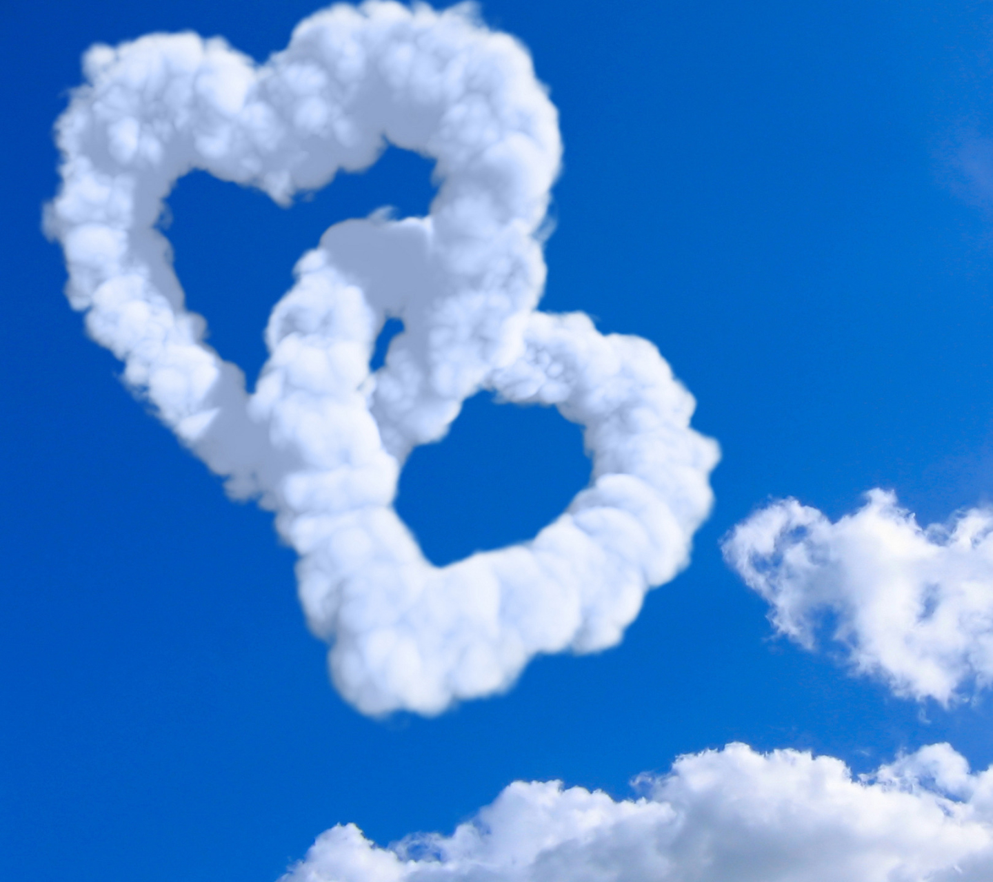Скачати мобільні шпалери Природа, Небо, Синій, Кохання, Серце, Художній, Хмара безкоштовно.