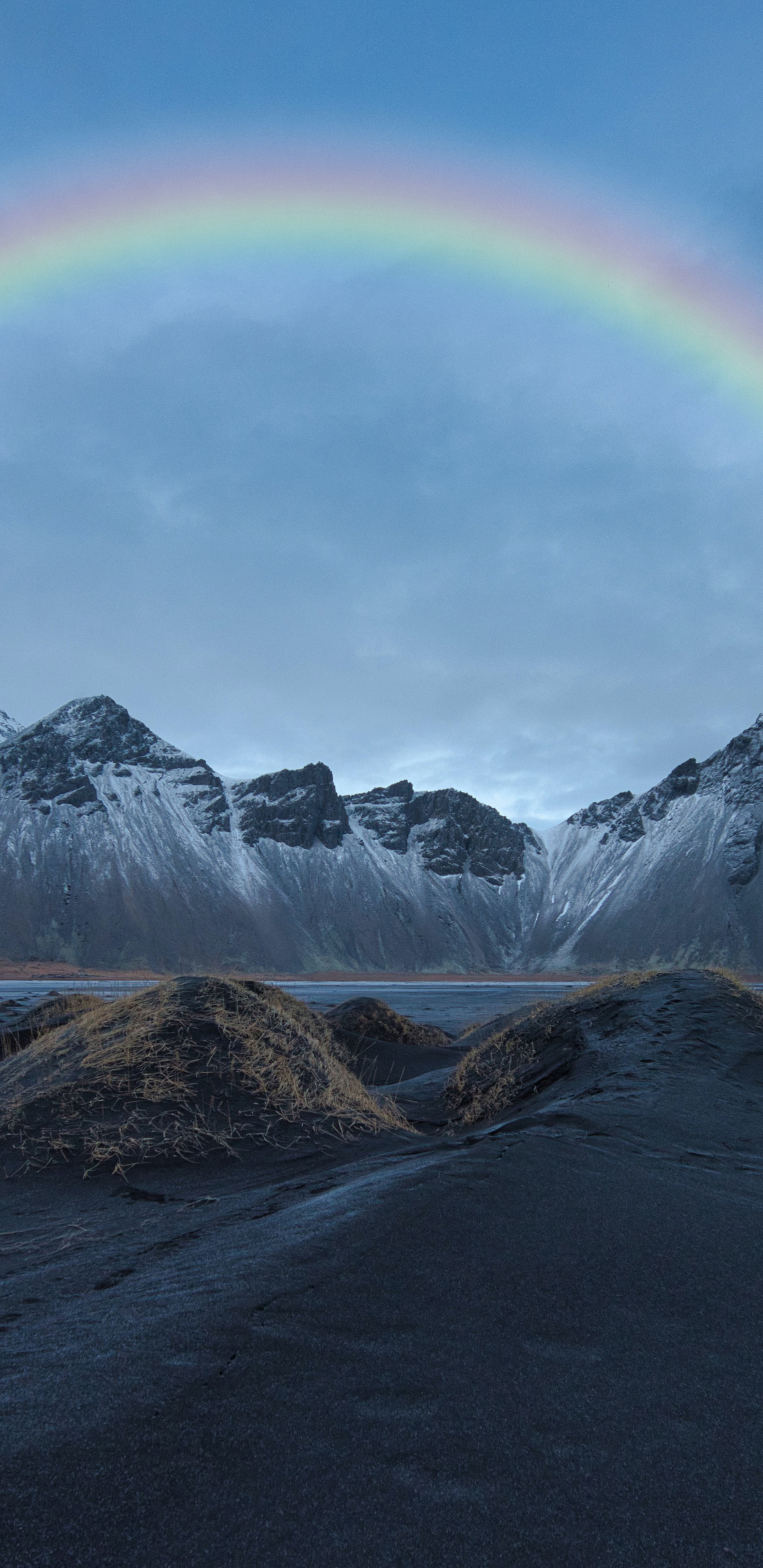 Téléchargez des papiers peints mobile Montagnes, Arc En Ciel, Islande, Terre/nature, Vestrahorn, Mont Vestrahorn gratuitement.