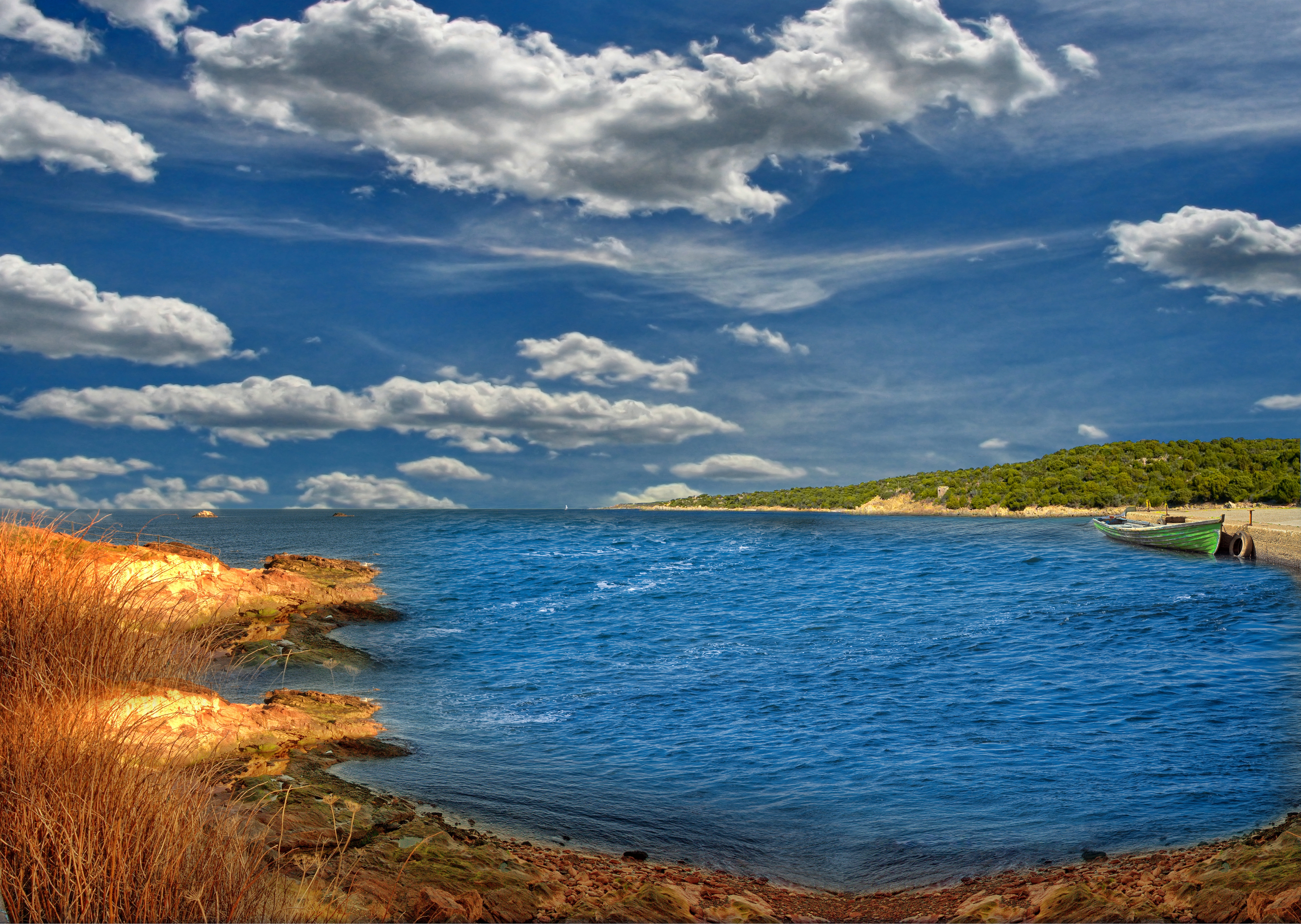 Laden Sie das Sky, Bank, Natur, Ufer, Sea, Landschaft-Bild kostenlos auf Ihren PC-Desktop herunter