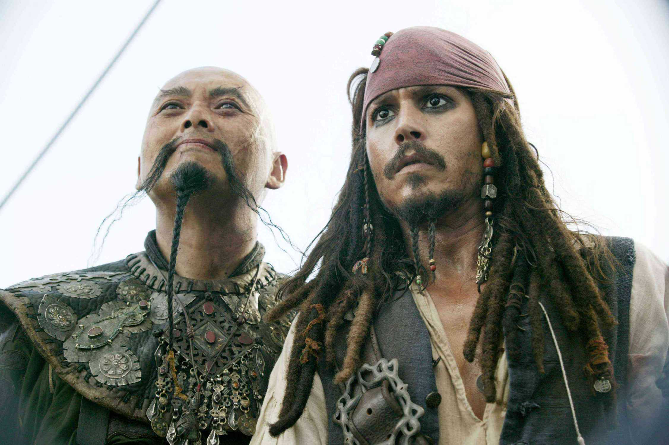 movie, pirates of the caribbean: at world's end, captain sao feng, chow yun fat, jack sparrow, johnny depp, pirates of the caribbean