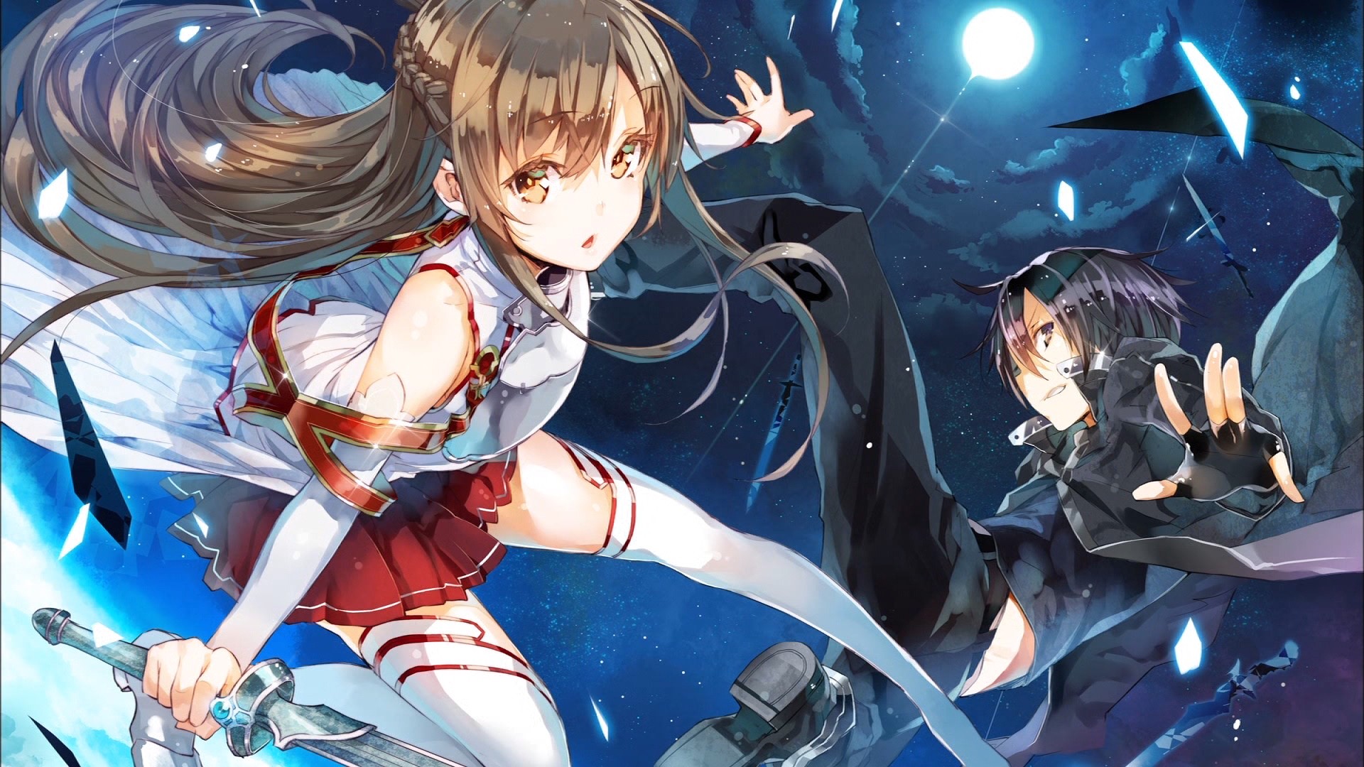 Téléchargez des papiers peints mobile Sword Art Online, Asuna Yuki, Kirito (Art De L'épée En Ligne), Animé gratuitement.