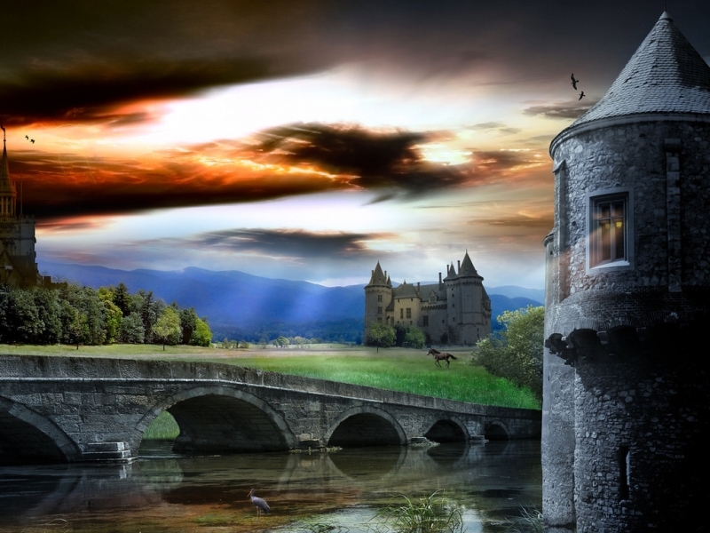Download mobile wallpaper Landscape, Castles, Pictures for free.