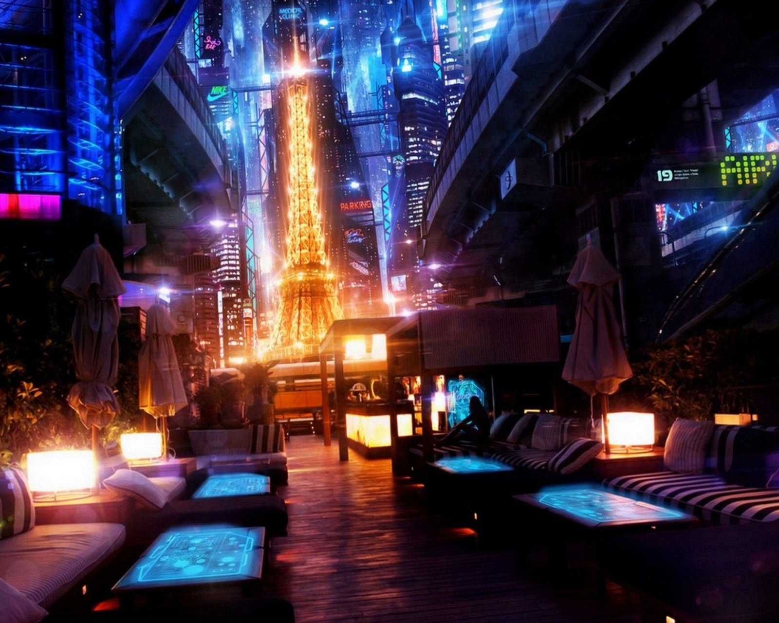 Descarga gratuita de fondo de pantalla para móvil de Fantasía, París, Ciudad, Ciencia Ficción, Ciberpunk.