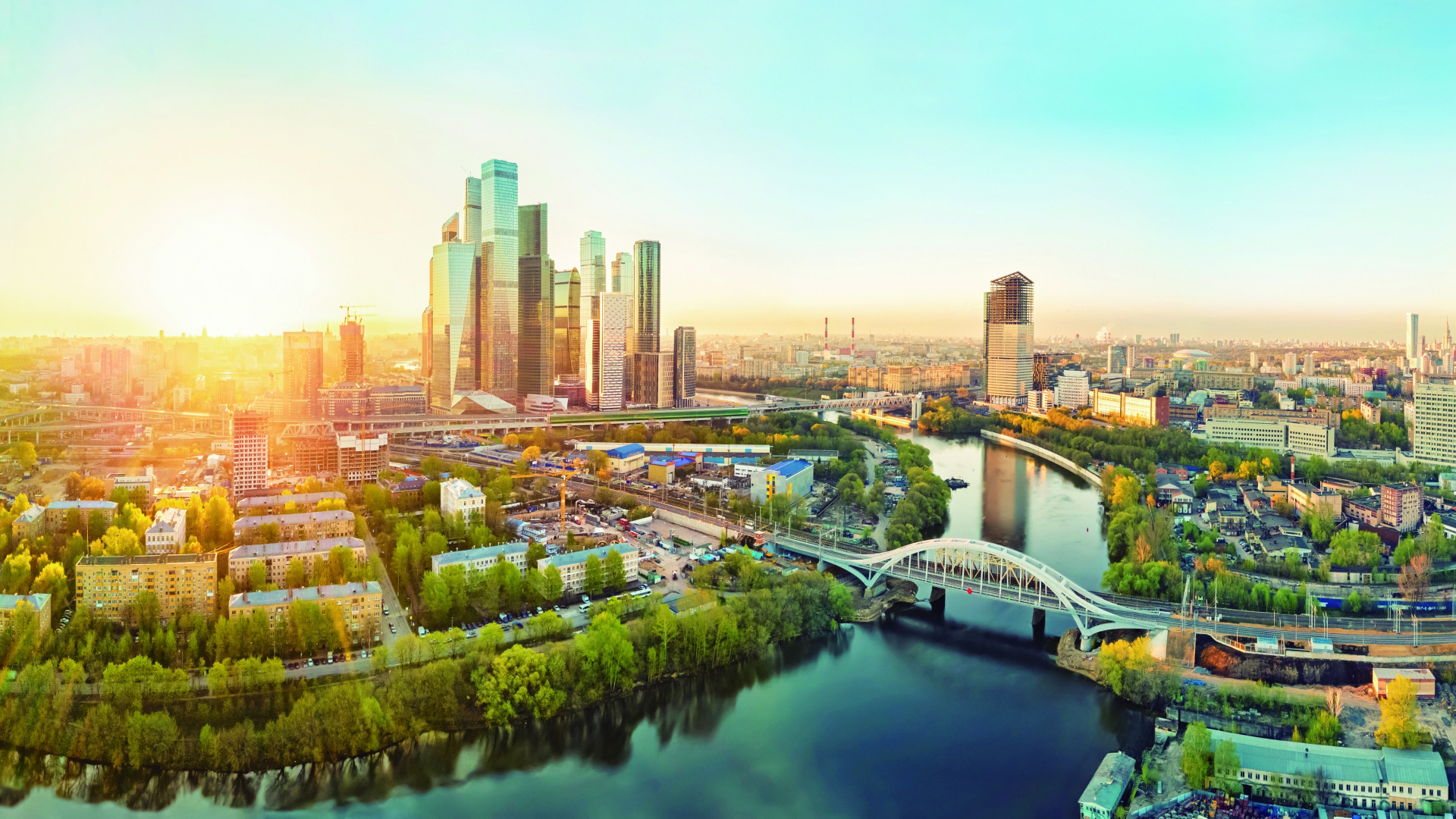 Free download wallpaper Cities, City, Panorama, Russia, Moscow, Man Made on your PC desktop