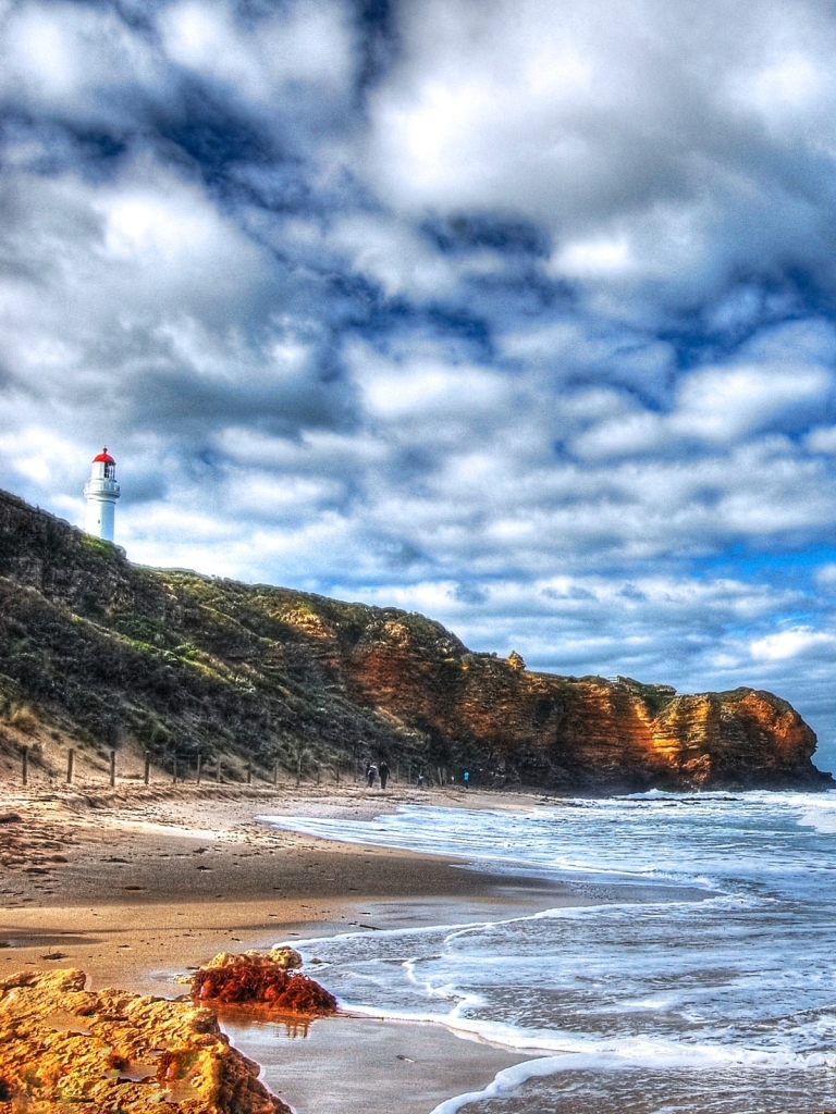 Baixar papel de parede para celular de Céu, Horizonte, Oceano, Farol, Nuvem, Fotografia gratuito.