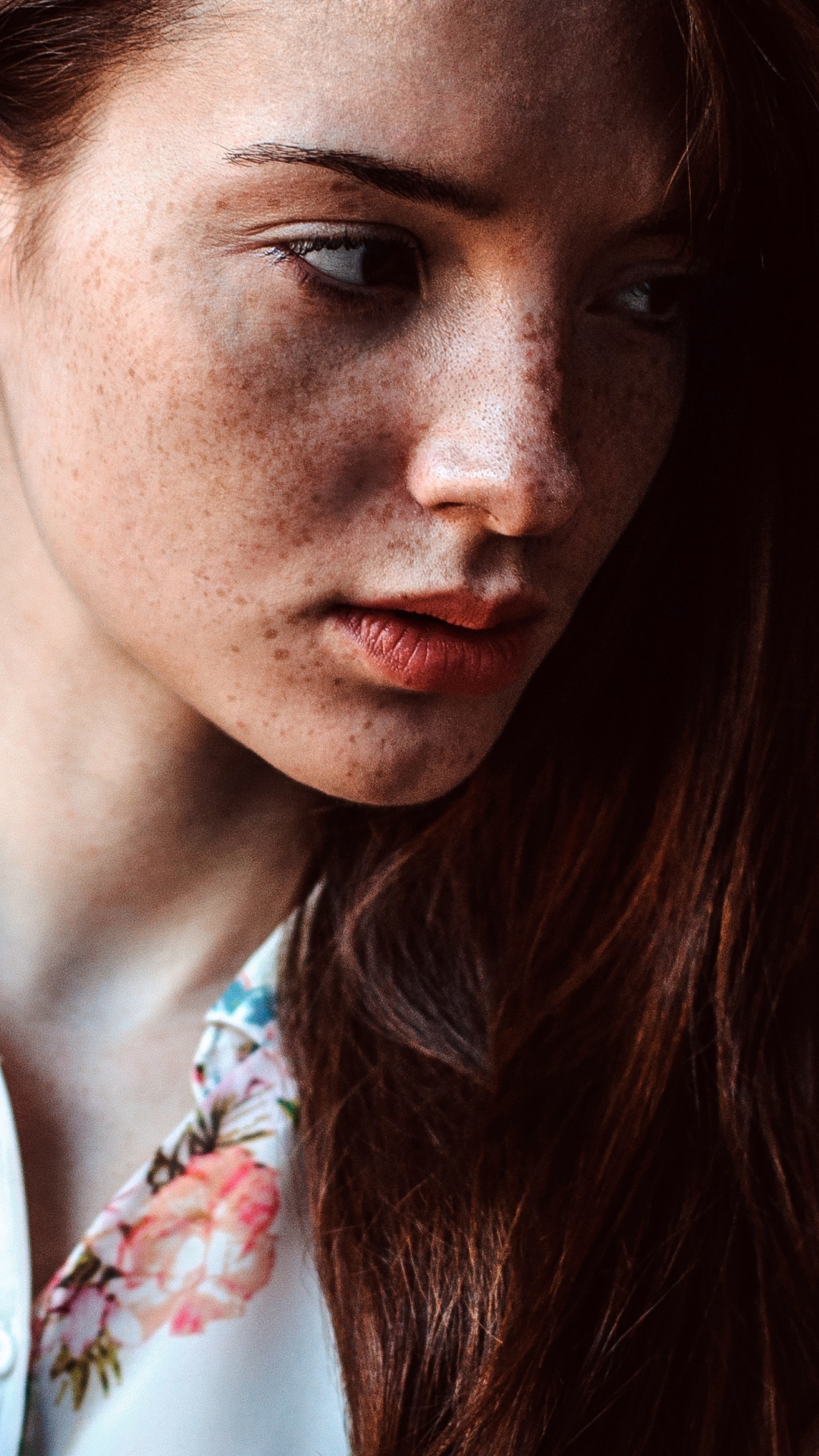 Download mobile wallpaper Redhead, Mood, Model, Women, Freckles for free.