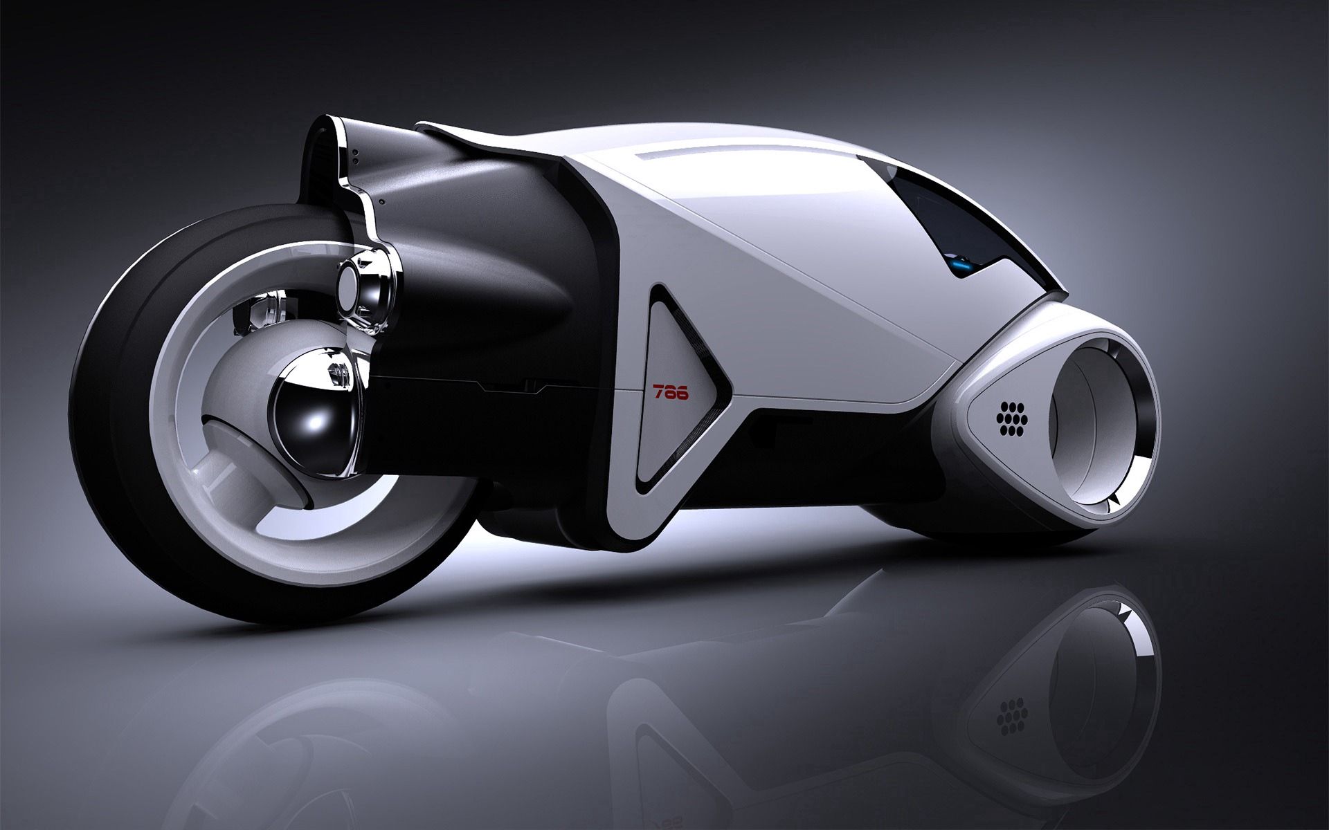 future, 3d, concept, motorcycle, prototype