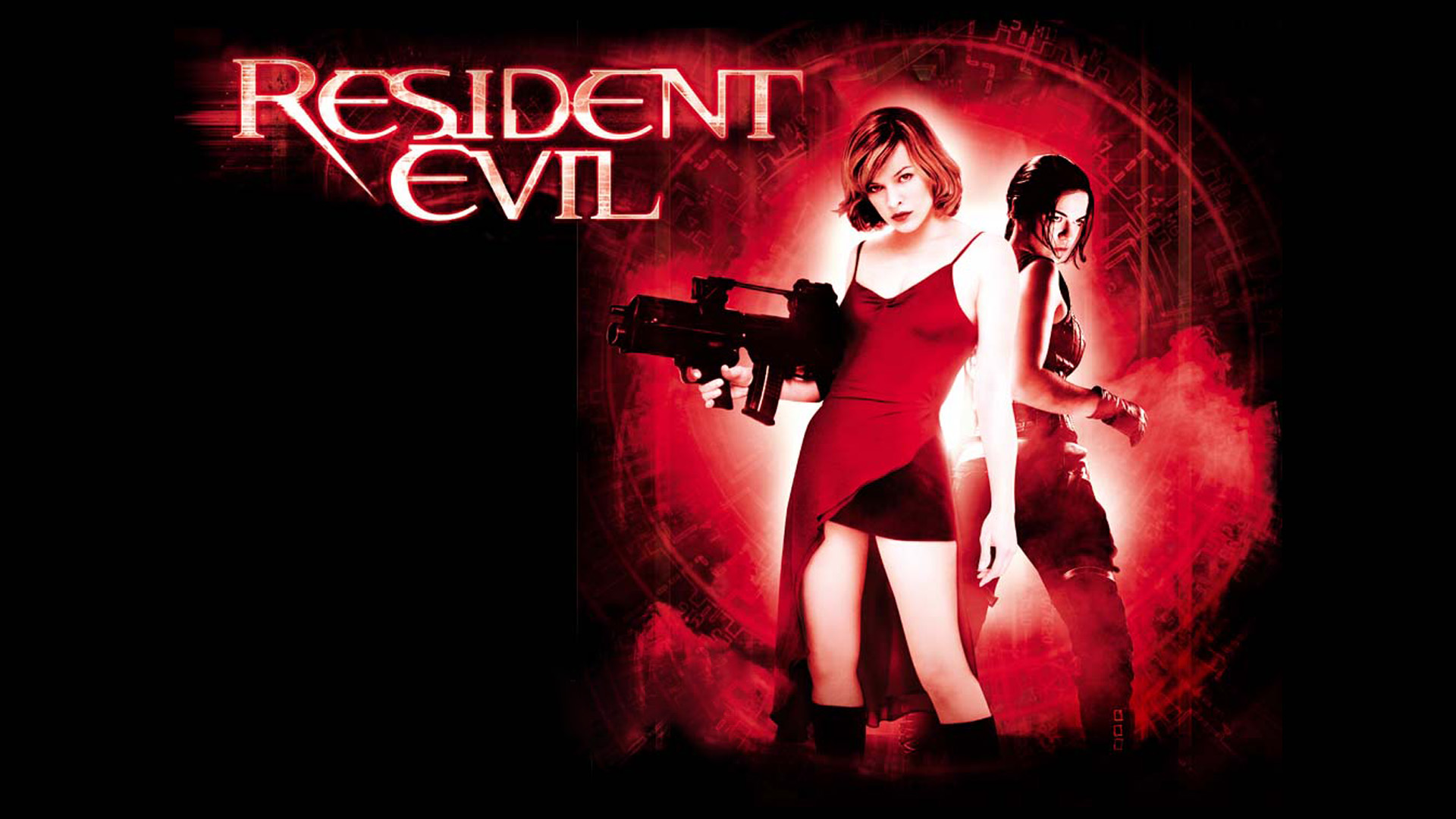 Handy-Wallpaper Milla Jovovich, Michelle Rodriguez, Resident Evil, Filme, Regen kostenlos herunterladen.