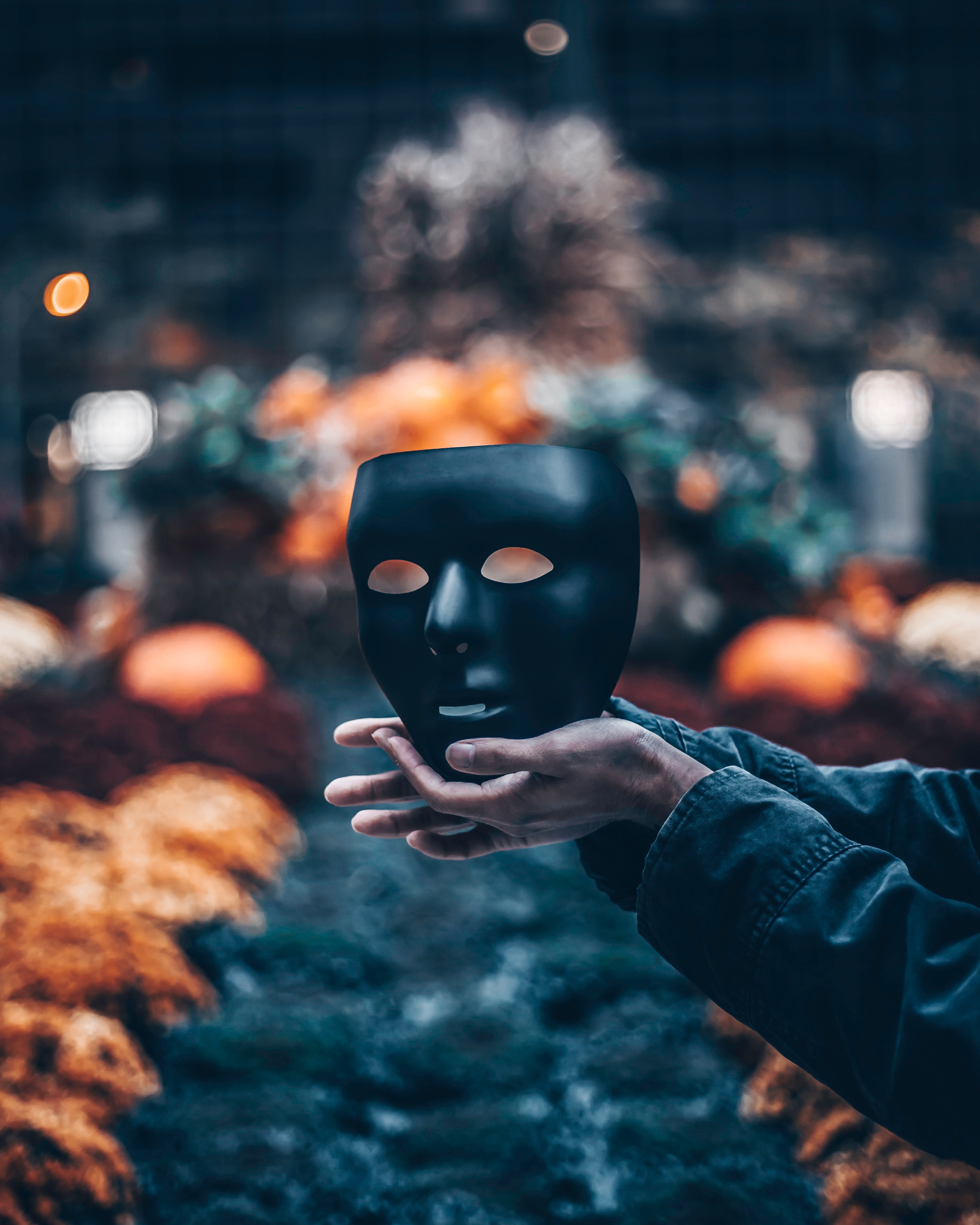 miscellanea, mask, hands, miscellaneous, blur, smooth Full HD