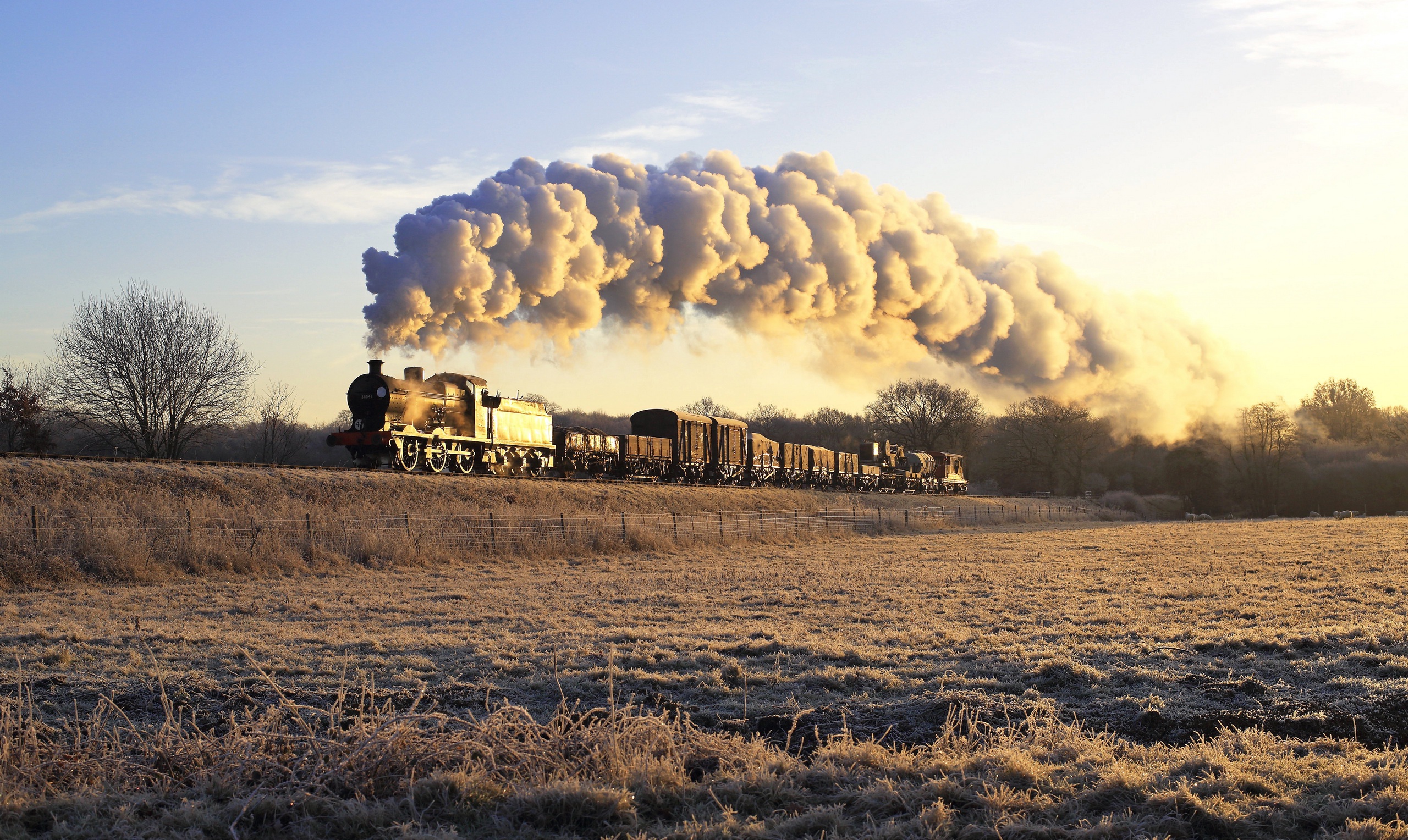 vehicles, train, locomotive, smoke, steam train