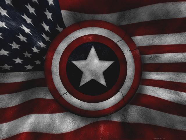 無料モバイル壁紙漫画, アベンジャーズ, 国旗, キャプテン・アメリカをダウンロードします。