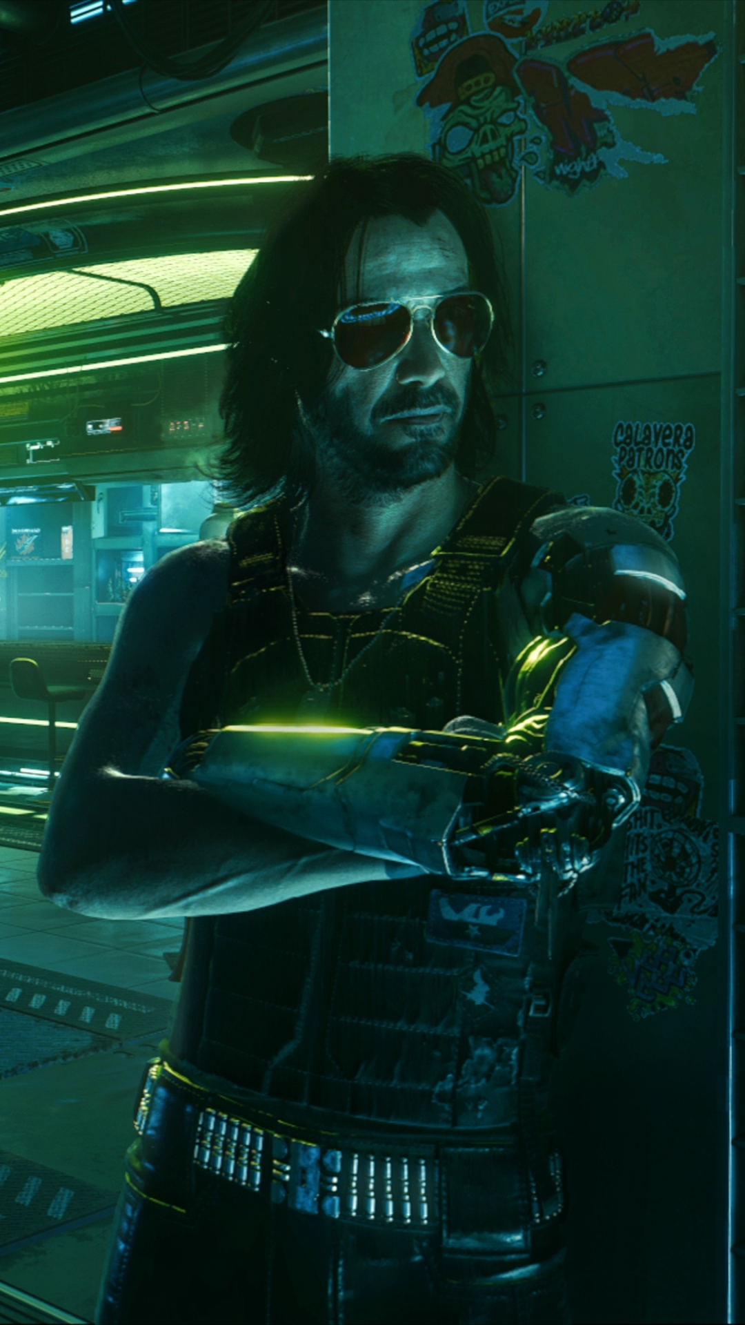 Handy-Wallpaper Cyberpunk, Cyborg, Computerspiele, Cyberpunk 2077, Johnny Silberhand kostenlos herunterladen.