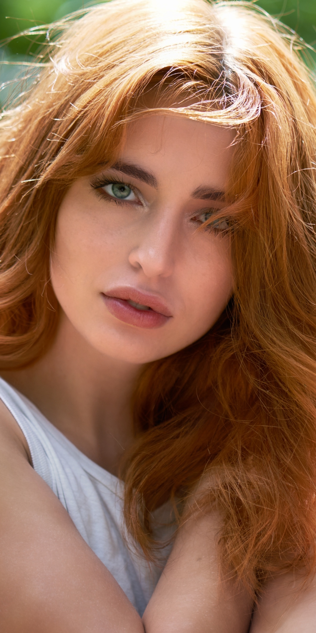 Download mobile wallpaper Redhead, Model, Women, Green Eyes for free.