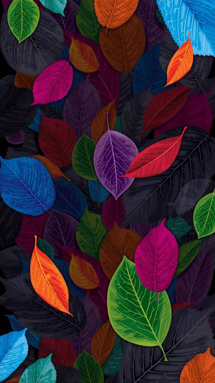 Download mobile wallpaper Leaf, Colorful, Artistic for free.