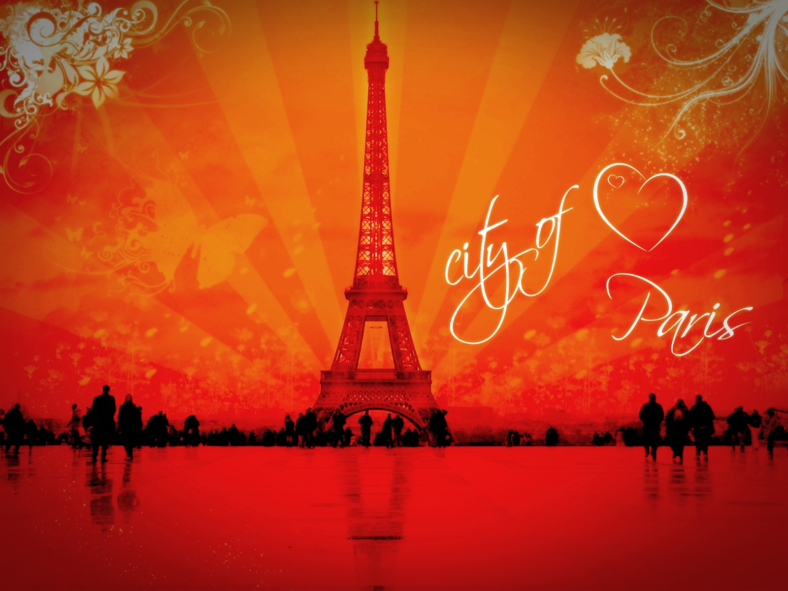 Handy-Wallpaper Paris, Eiffelturm, Monumente, Menschengemacht, Orange Farbe) kostenlos herunterladen.